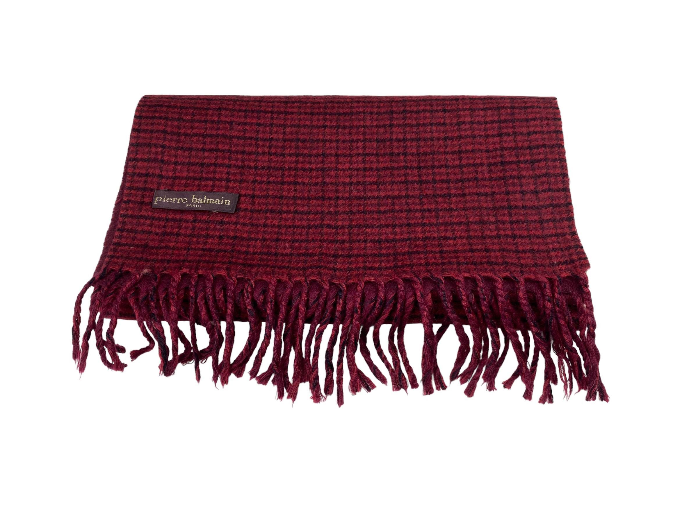 Pierre Balmain × Vintage Pierre Balmain Paris small Checkered Vintage Scarf Size ONE SIZE - 5 Thumbnail