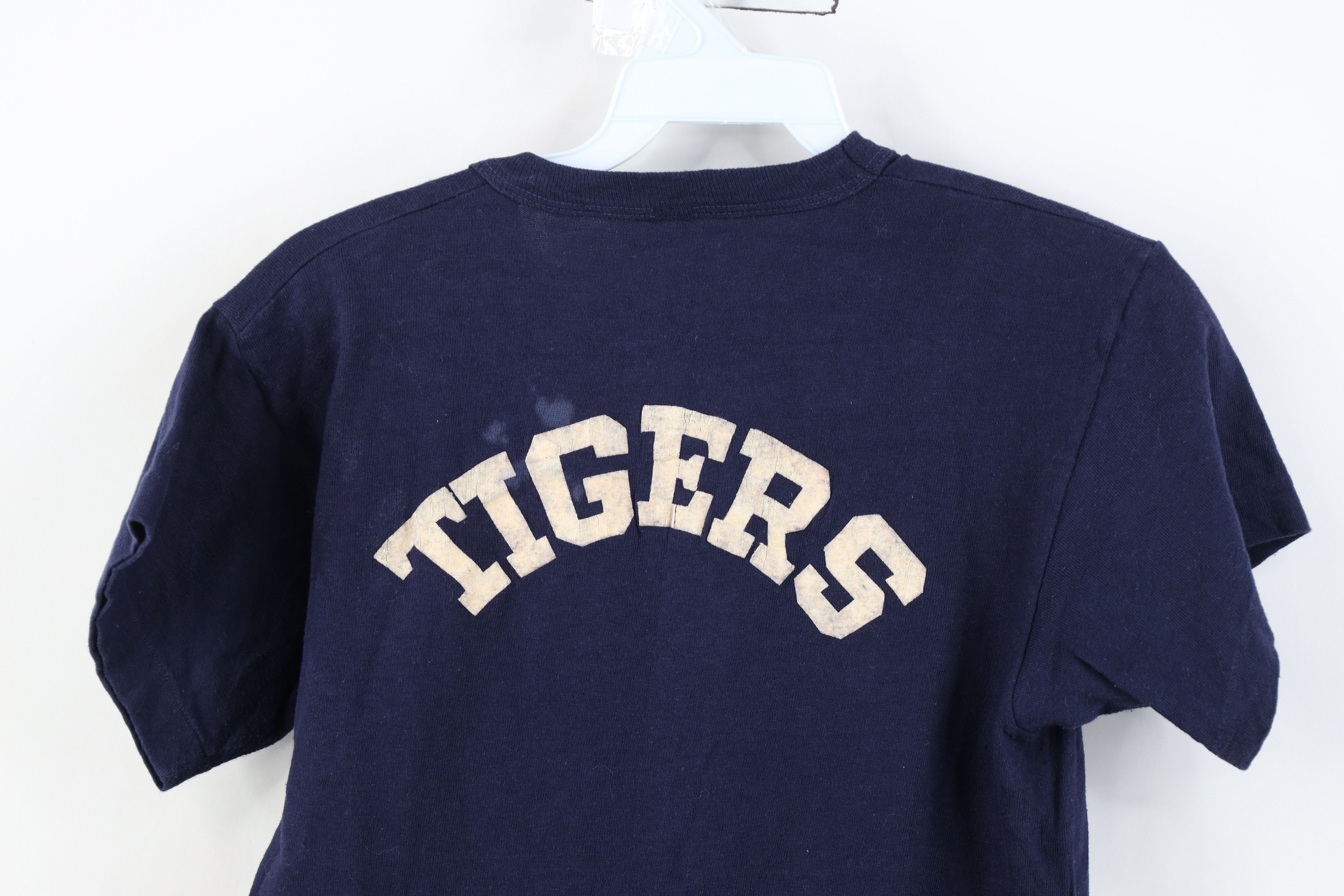 Vintage Vintage 70s Euclid Tigers Baseball T-Shirt Navy Blue USA Size US XS / EU 42 / 0 - 12 Thumbnail