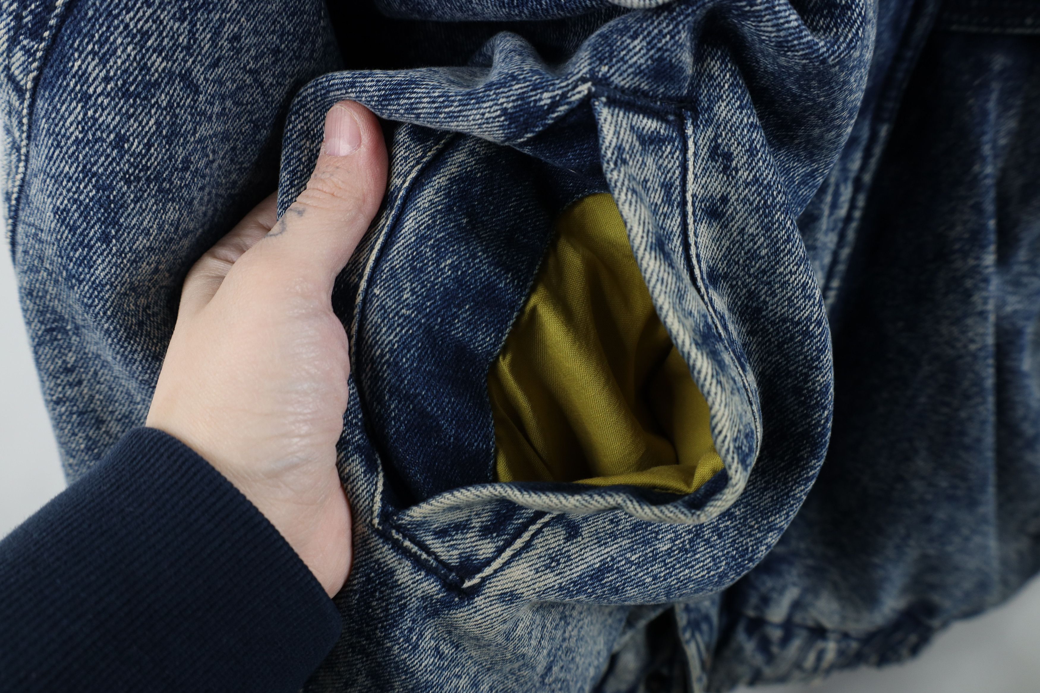 Vintage Vintage 90s Streetwear Quilted Acid Wash Denim Jean Jacket Size US XXL / EU 58 / 5 - 8 Thumbnail