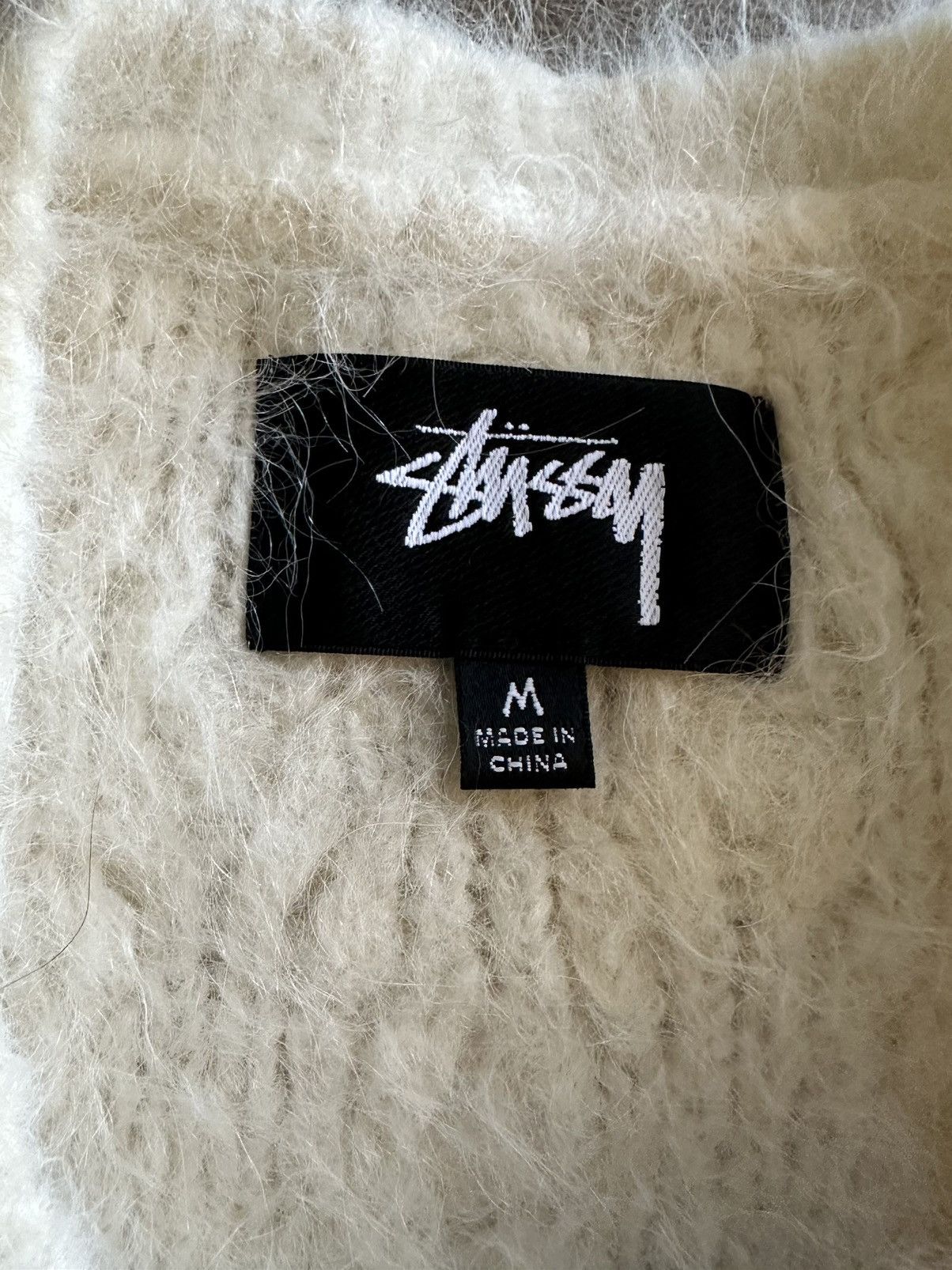 Stussy Stussy Fuzzy Lattice Sweater Ivory size Medium Size US M / EU 48-50 / 2 - 4 Thumbnail
