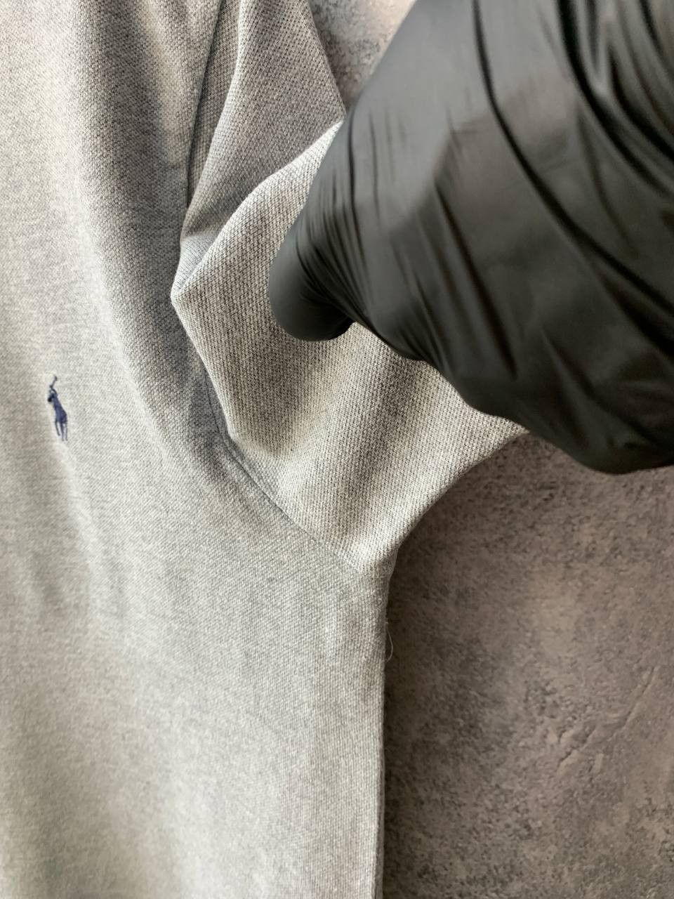 Polo Ralph Lauren × Vintage Polo Ralph Lauren Vintage 90s V-Neck T-Shirt Gray Pique Size US L / EU 52-54 / 3 - 9 Thumbnail