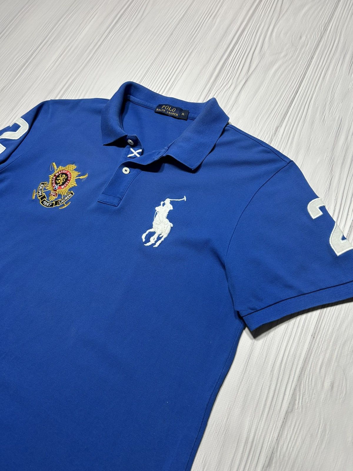 Japanese Brand Vintage Polo Ralph Lauren Black Watch Polo Team 2 Tee Size US XL / EU 56 / 4 - 5 Thumbnail