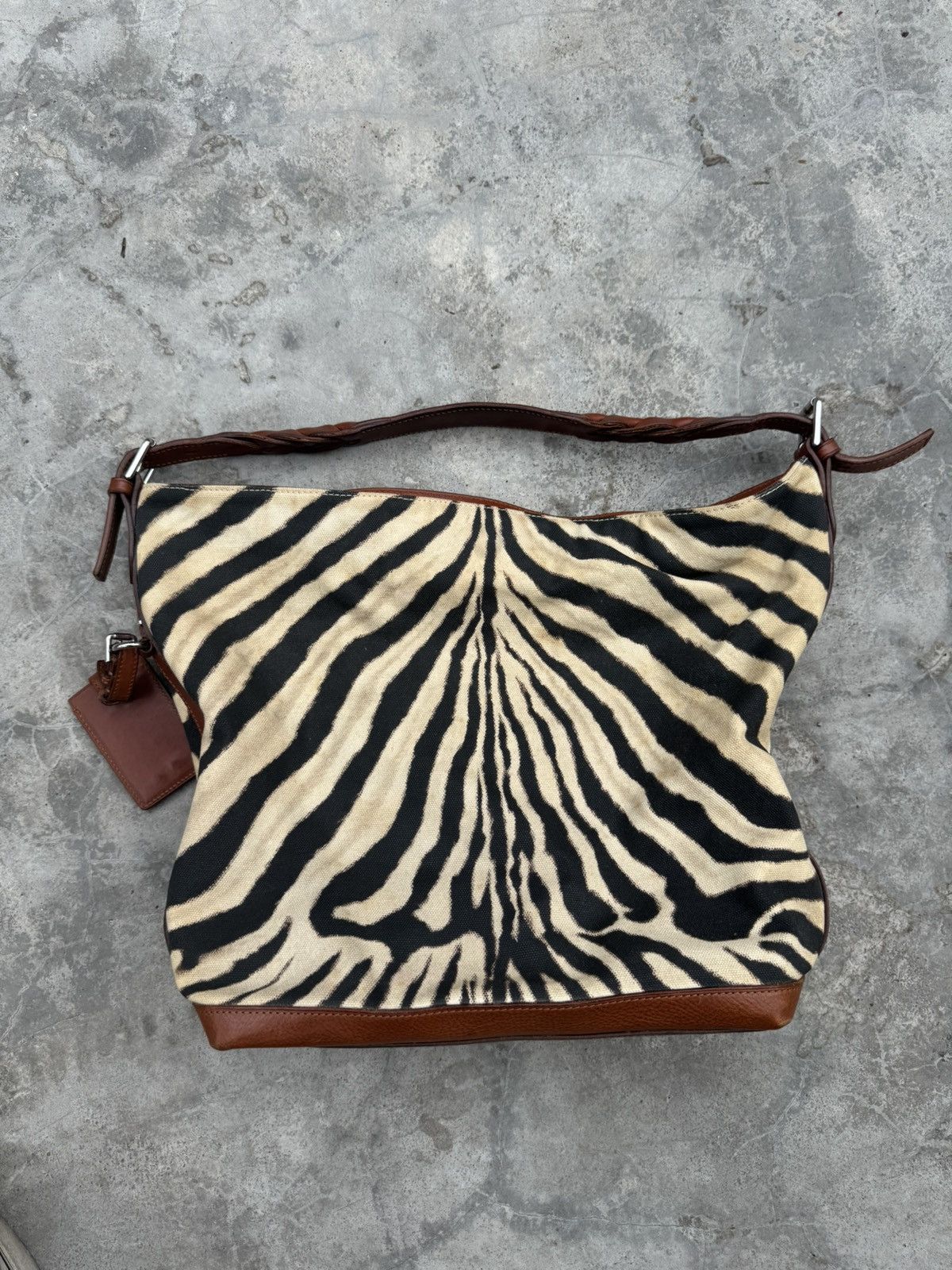 Ralph Lauren Ralph Lauren Leather Zebra Pattern Shoulder Size ONE SIZE - 1 Thumbnail