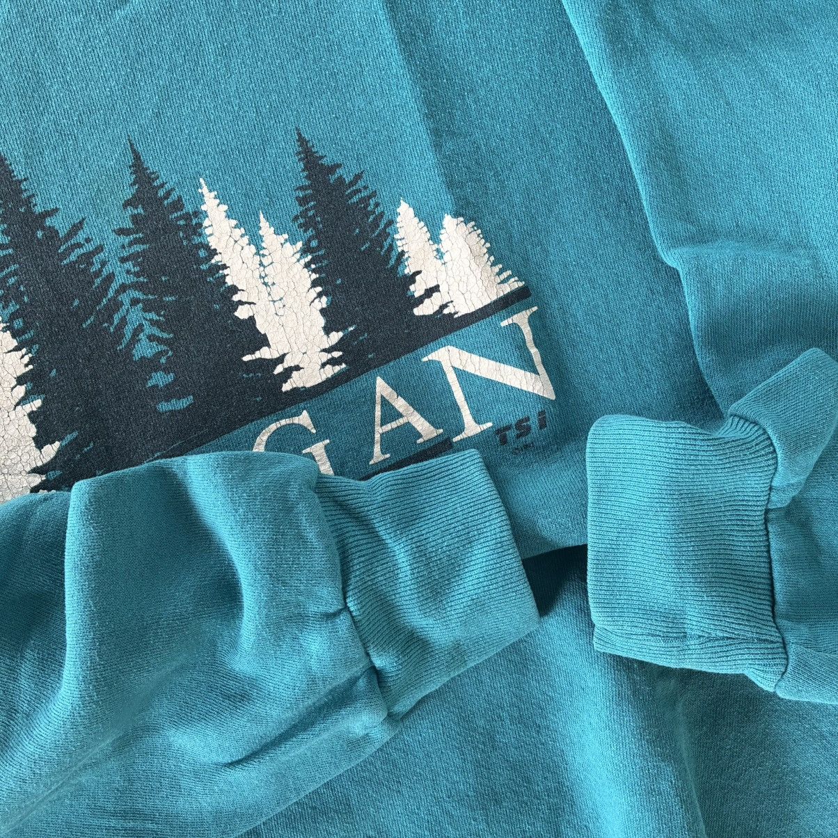 Vintage VINTAGE 90s TSI MICHIGAN SPELLOUT BIG LOGO PRINTED Size US XL / EU 56 / 4 - 4 Thumbnail