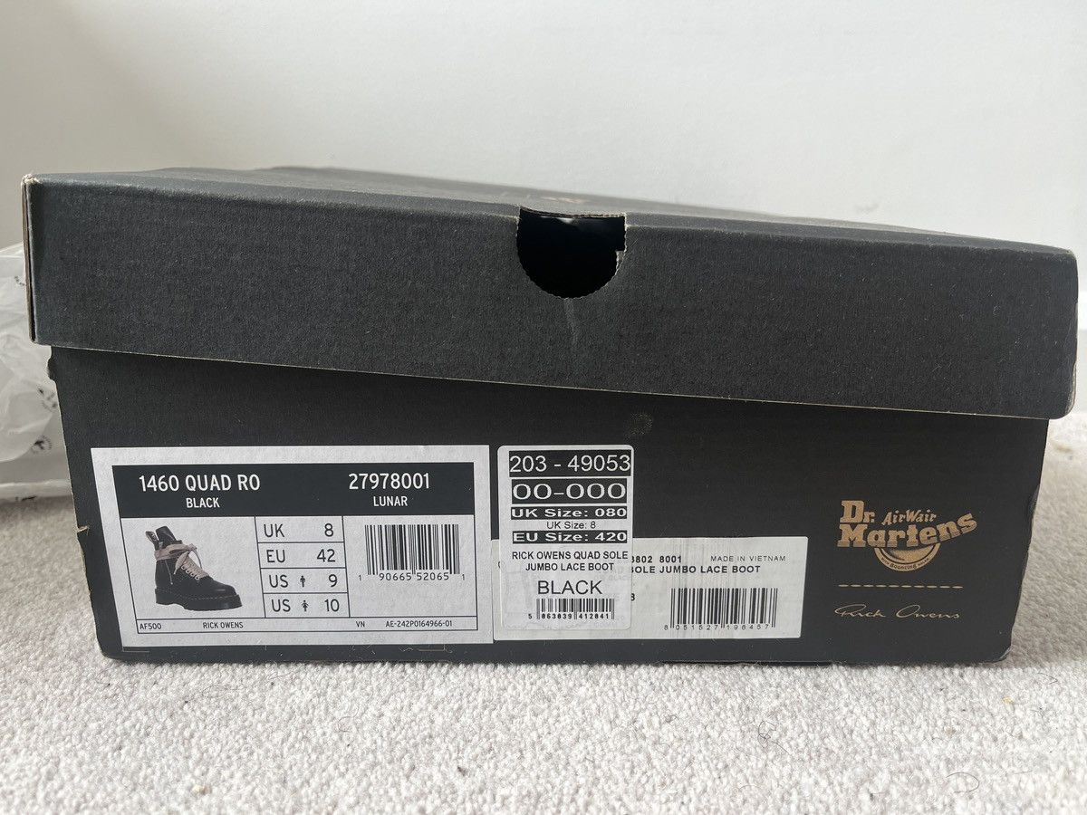 Dr. Martens × Rick Owens Dr. Martens x Rick Owens QUAD SOLE JUMBO LACE BOOT Size US 9 / EU 42 - 6 Thumbnail