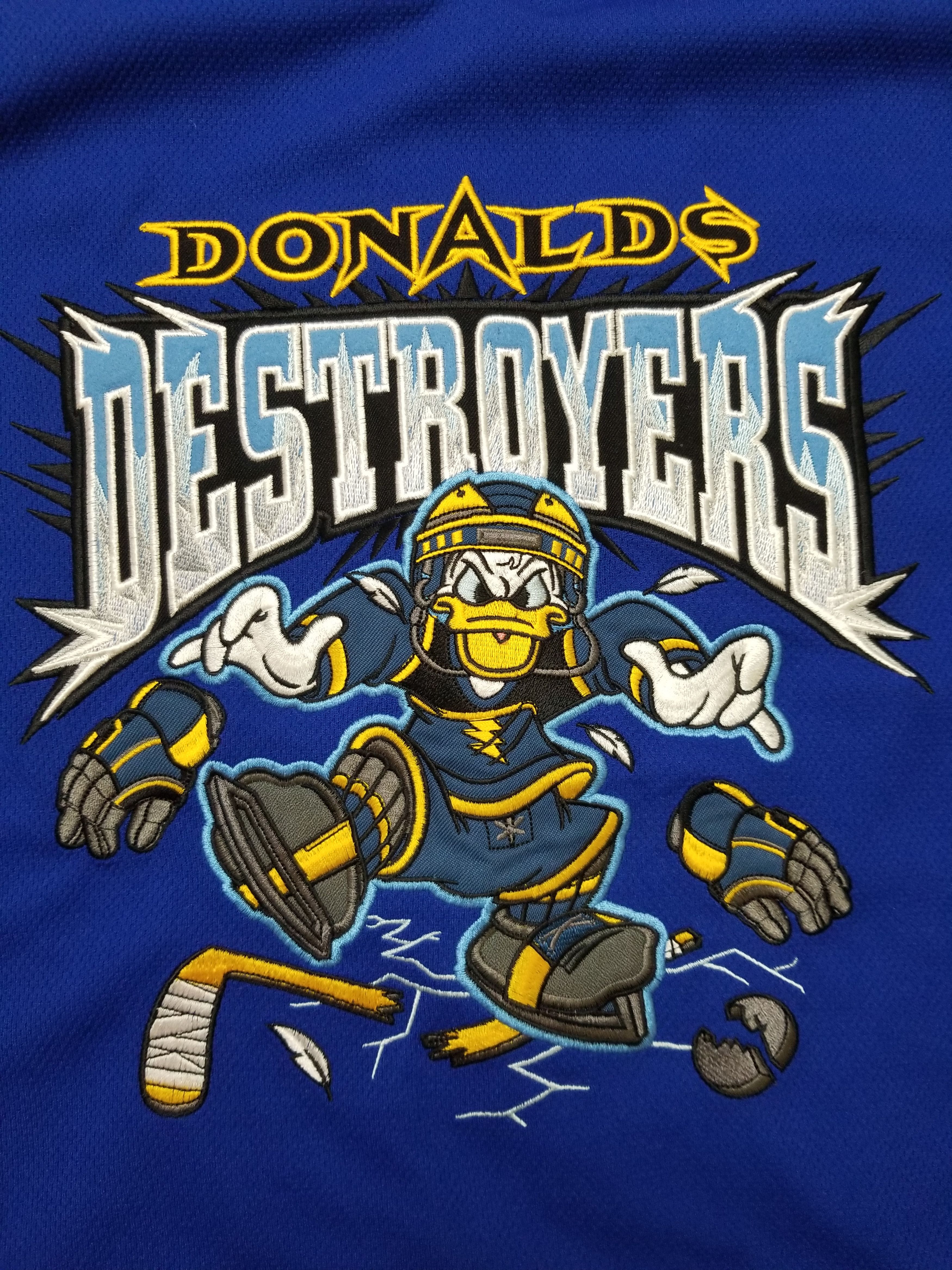 Disney Walt Disney World Kids Donald's Destroyers Hockey Jersey Size US L / EU 52-54 / 3 - 16 Thumbnail