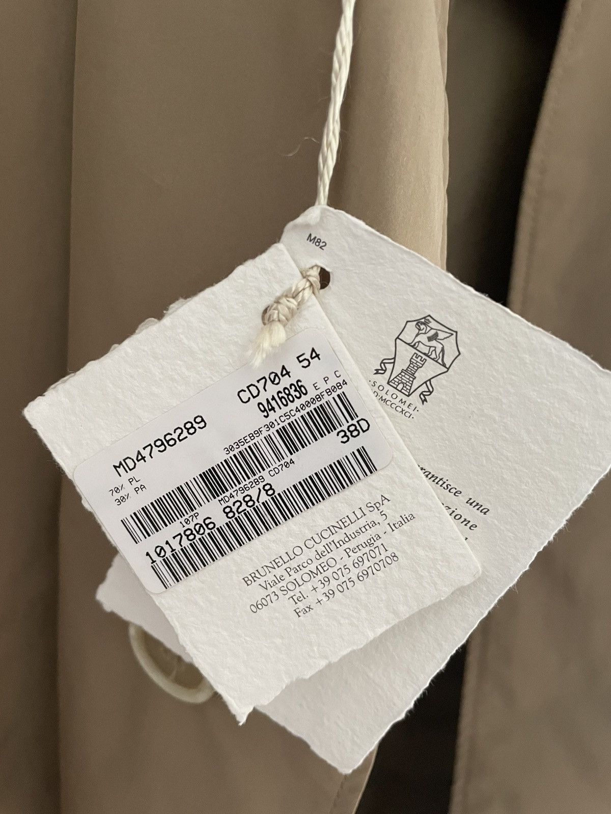 Brunello Cucinelli Camel Trench Coat Size US L / EU 52-54 / 3 - 8 Thumbnail