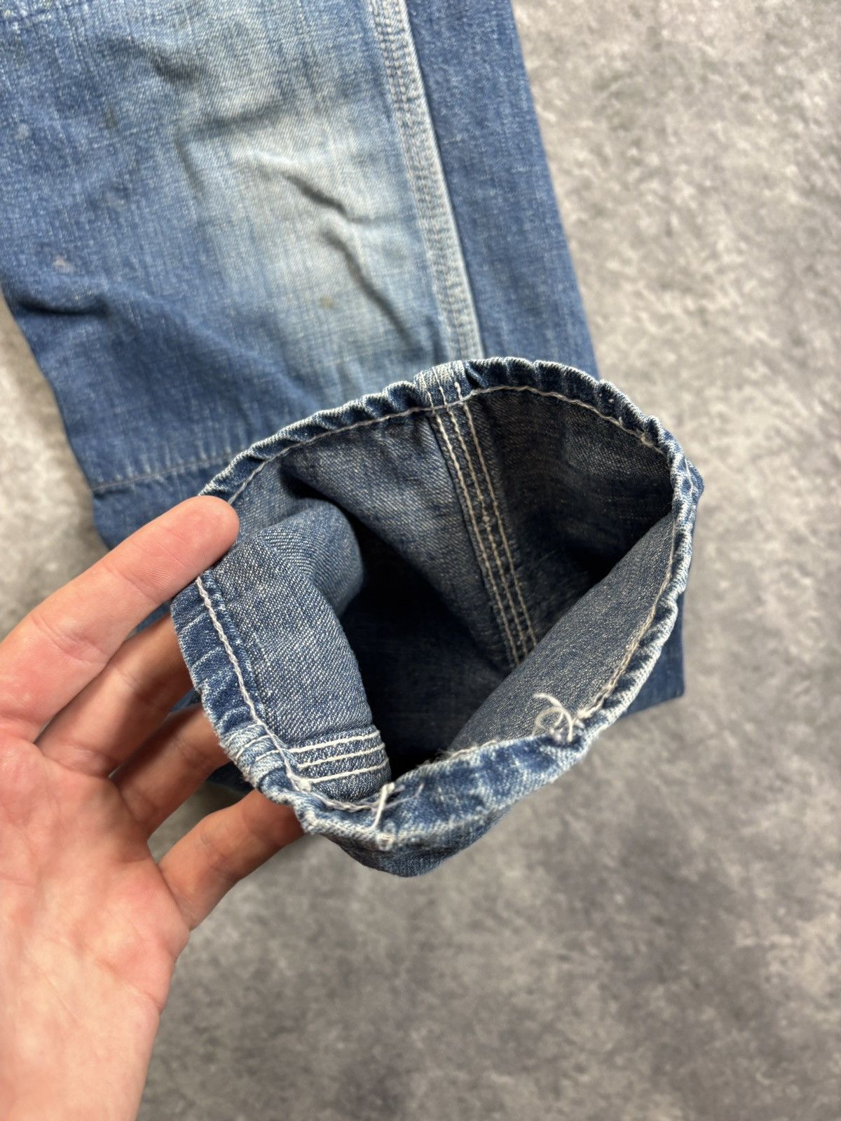 Sears × Vintage True Vintage Work Denim Double Knee Jeans 1960s 1970s Carpen Size 24" / US 00 / IT 34 - 7 Thumbnail