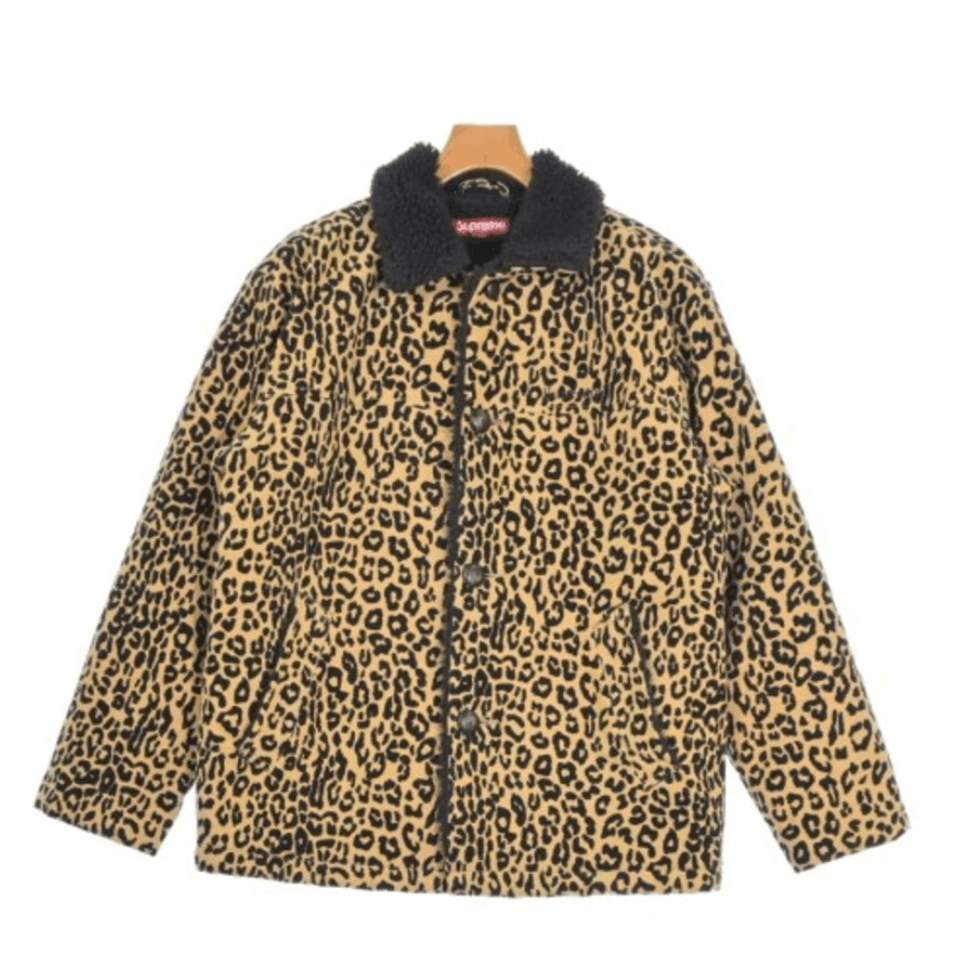 Supreme SUPREME 23AW Fleece Zip Up Hooded Shirt Leopard Size US M / EU 48-50 / 2 - 1 Thumbnail