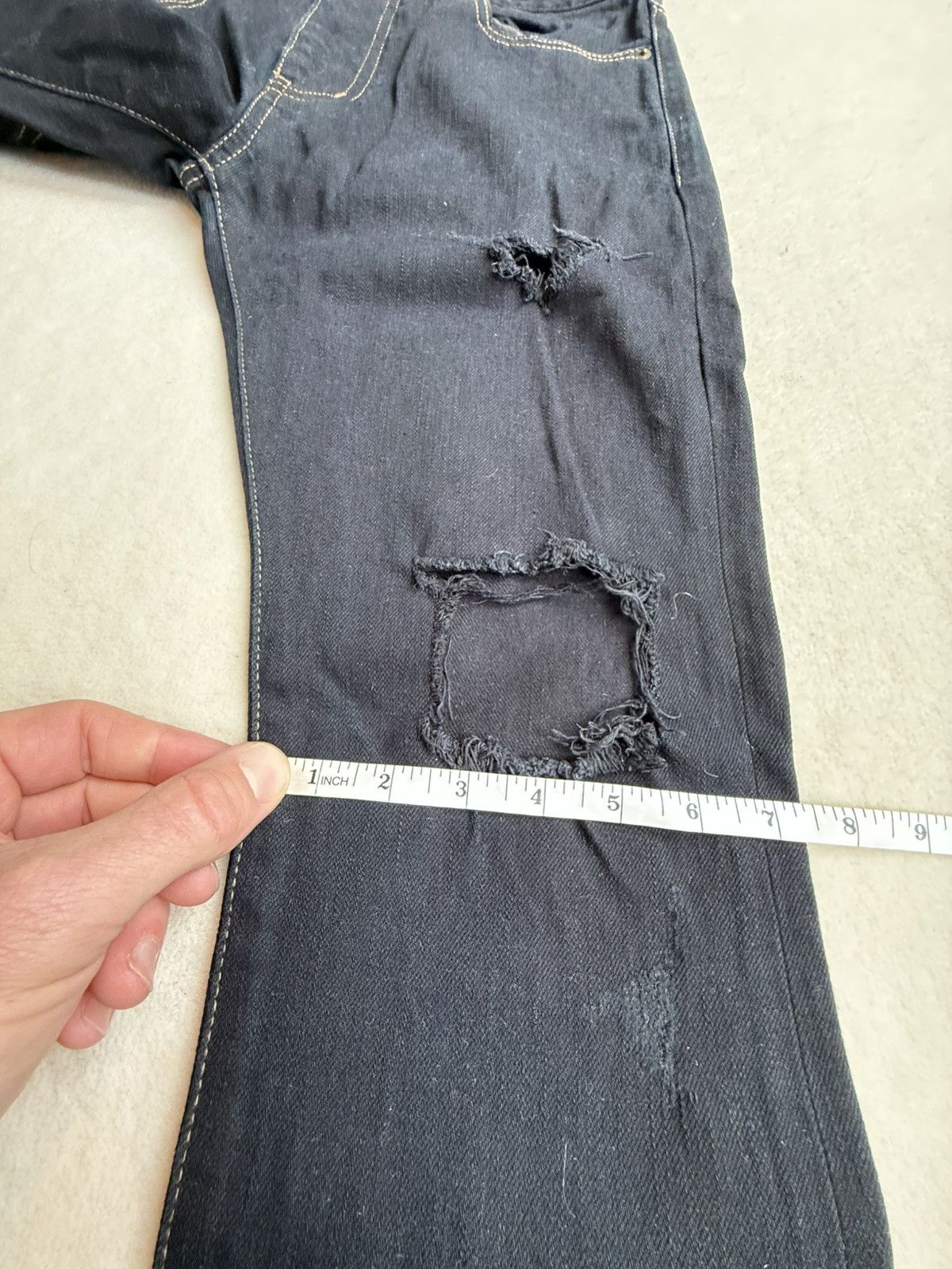 Saint Laurent Paris SS16 Saint Laurent surf sound crash trash black ripped jeans Size US 30 / EU 46 - 7 Thumbnail