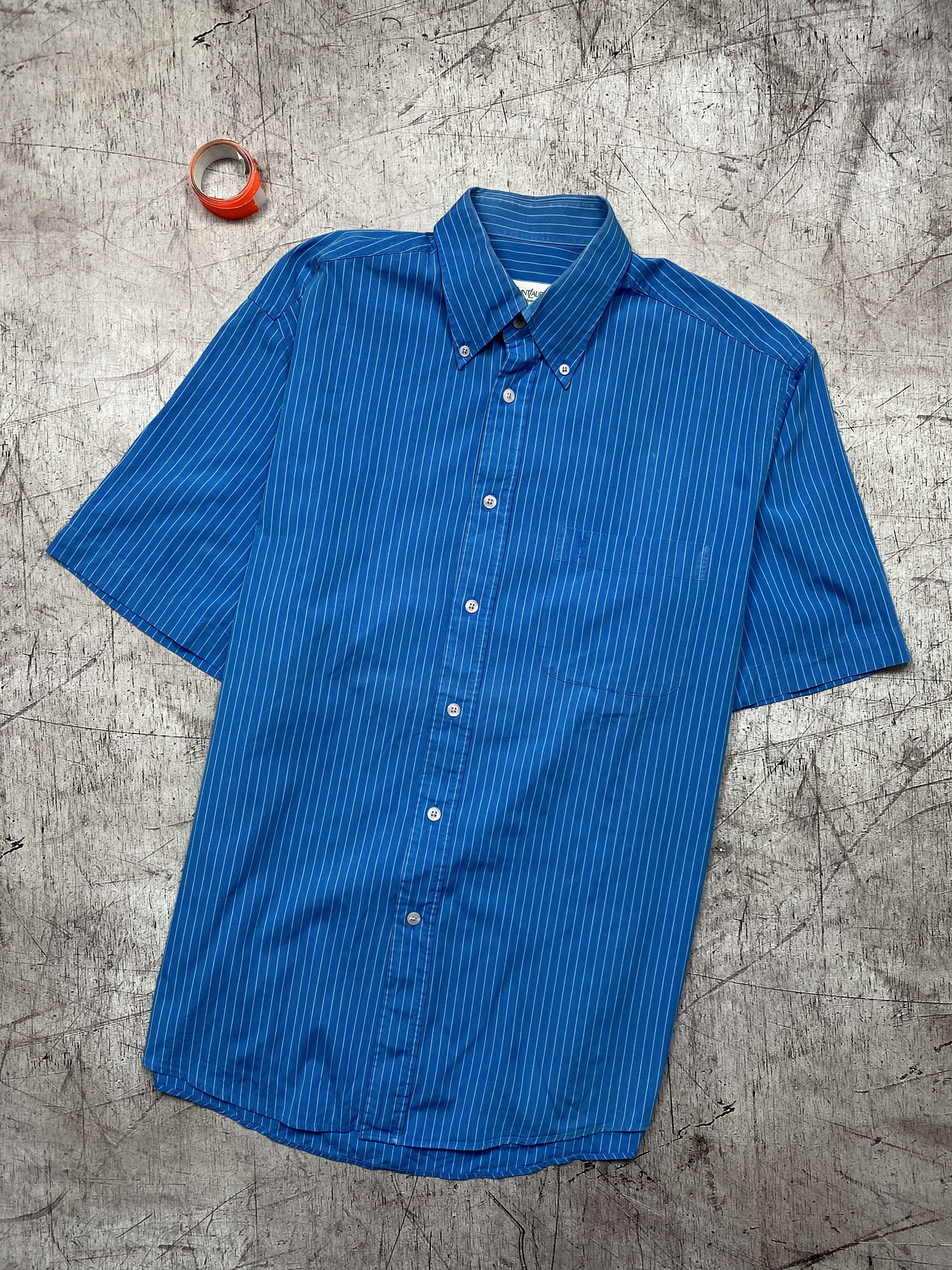 Yves Saint Laurent Yves Saint Laurent Vintage Mens Short Sleeve Shirt YSL Size US XL / EU 56 / 4 - 1 Thumbnail