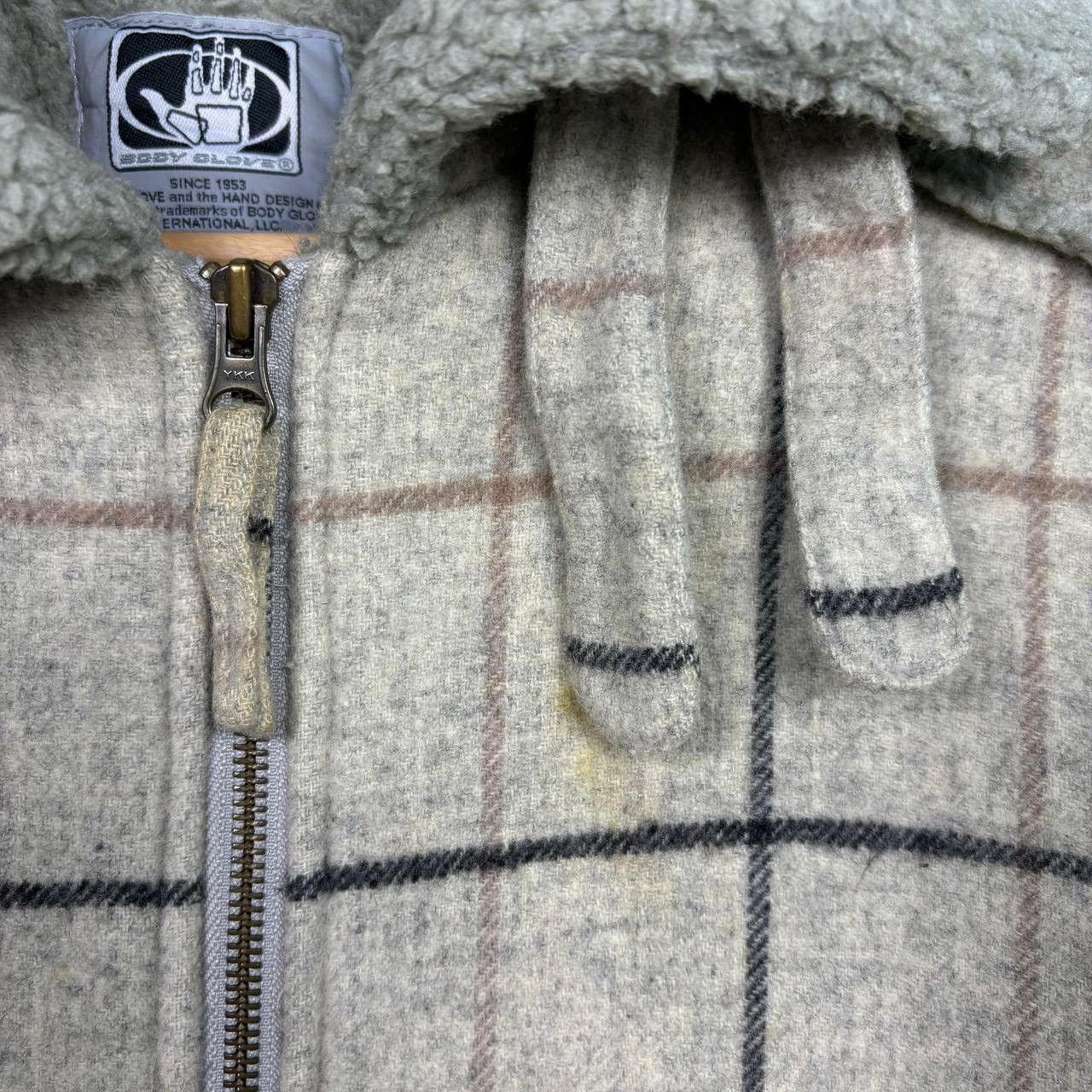 Body Glove × Vintage Vintage 90s Body Glove Wool Checkered Full Zipper Jacket Size US L / EU 52-54 / 3 - 5 Thumbnail