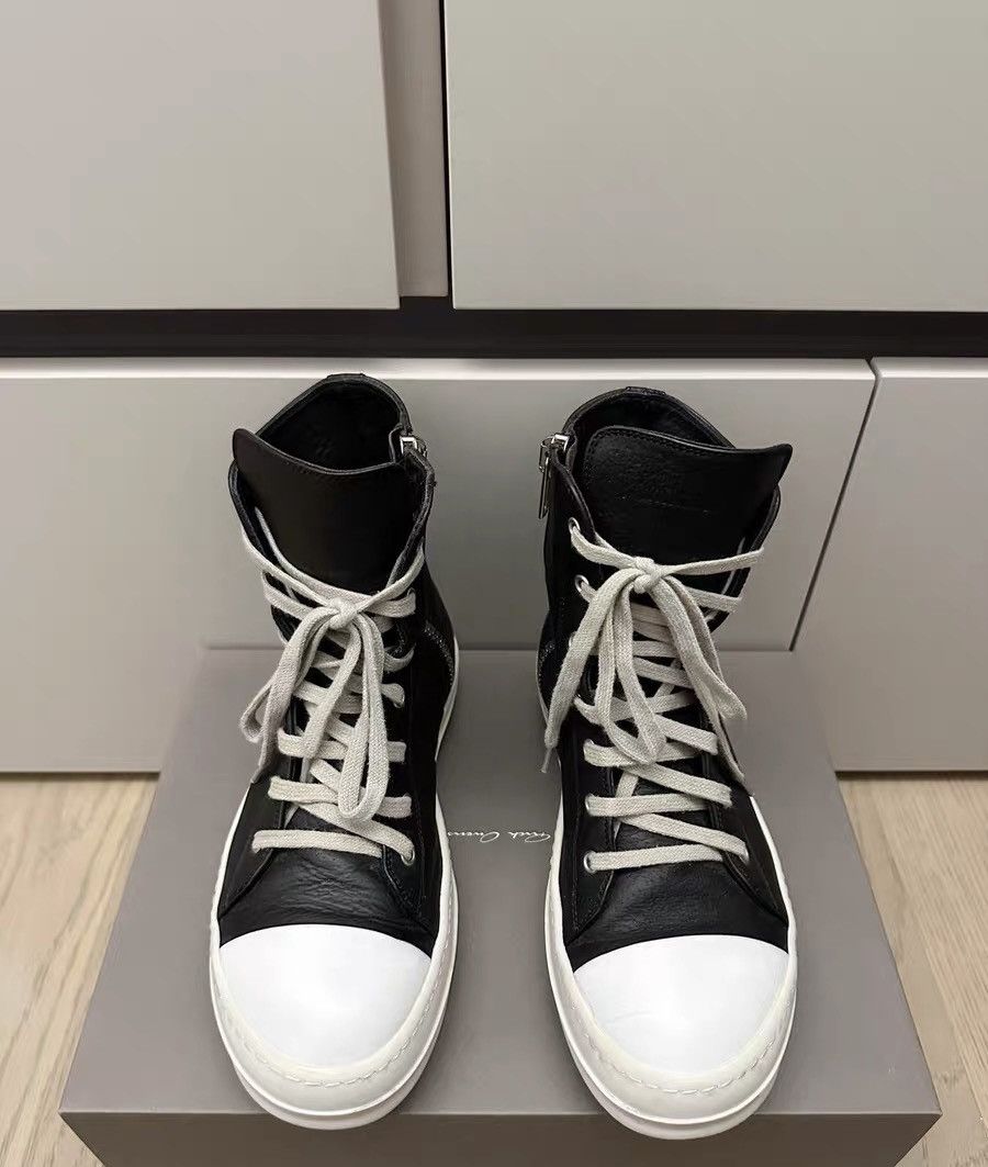 Rick Owens Rick Owens Mainline Pebbled Leather High-Top Zipper Size US 7 / EU 40 - 1 Thumbnail