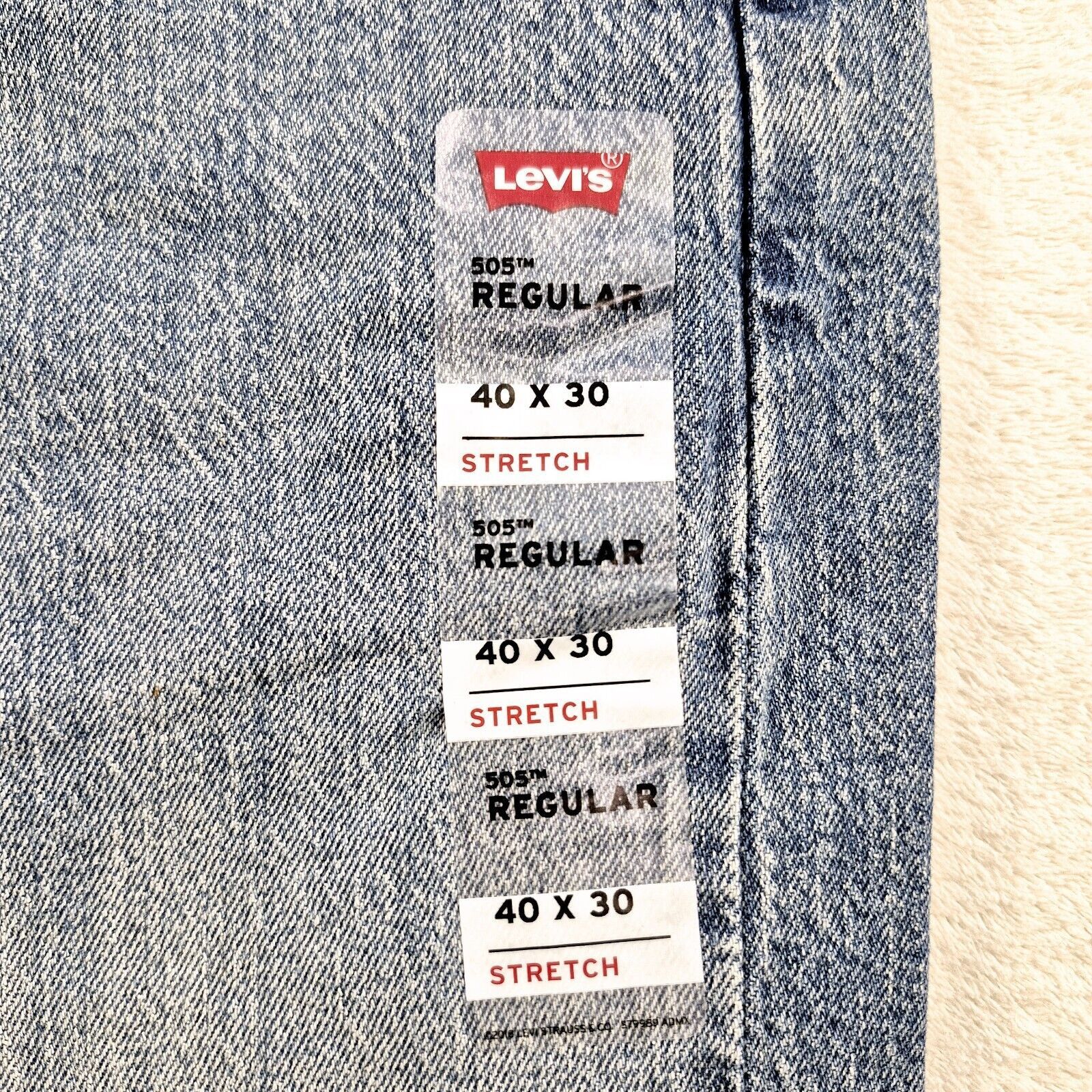 Levi's NEW Levis 505 Men's Light Blue Stretch Fit Denim Jeans 40x30 Size US 40 / EU 56 - 12 Thumbnail
