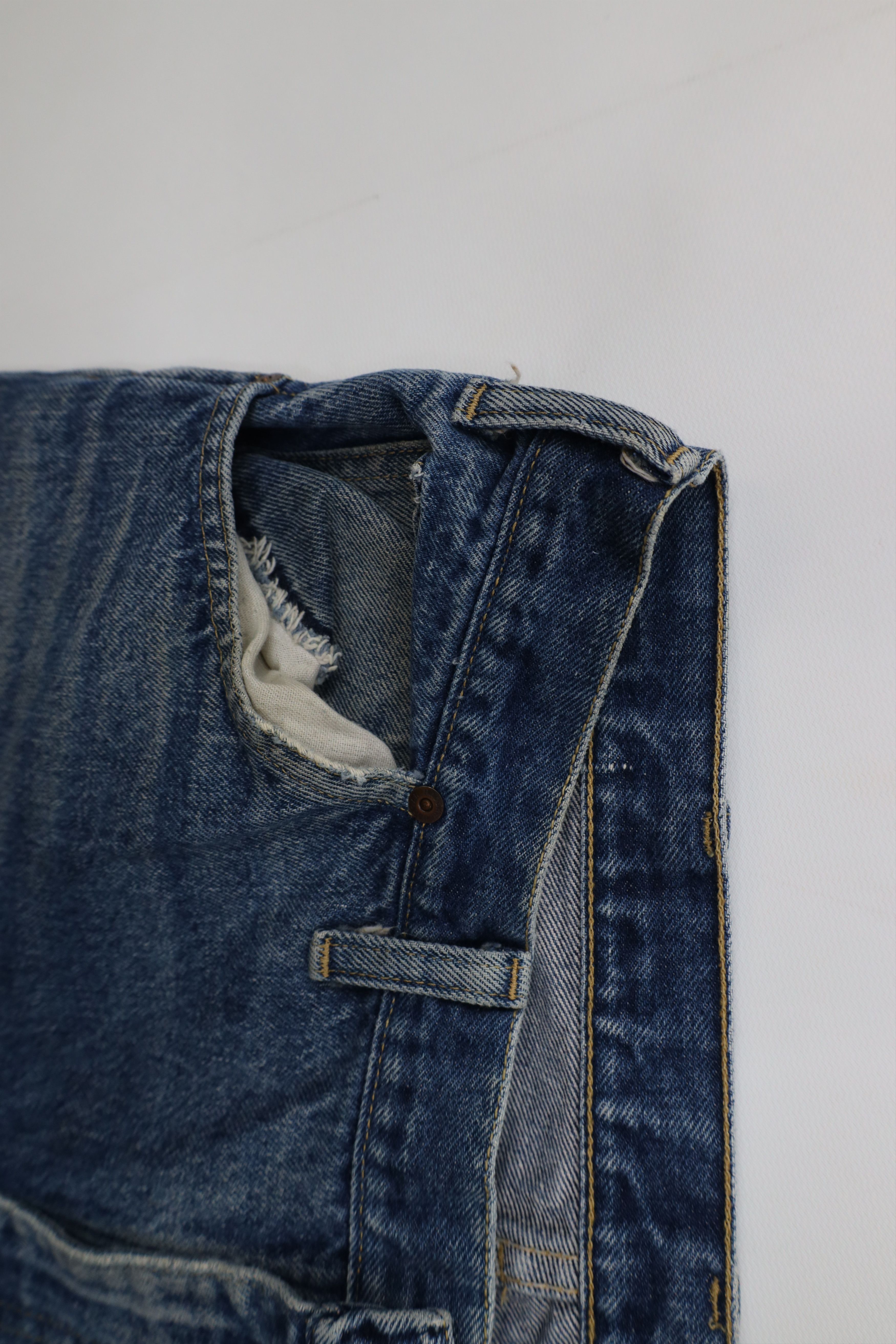 Vintage Vintage 70s Streetwear Flared Wide Leg Denim Jeans USA Size US 34 / EU 50 - 9 Thumbnail