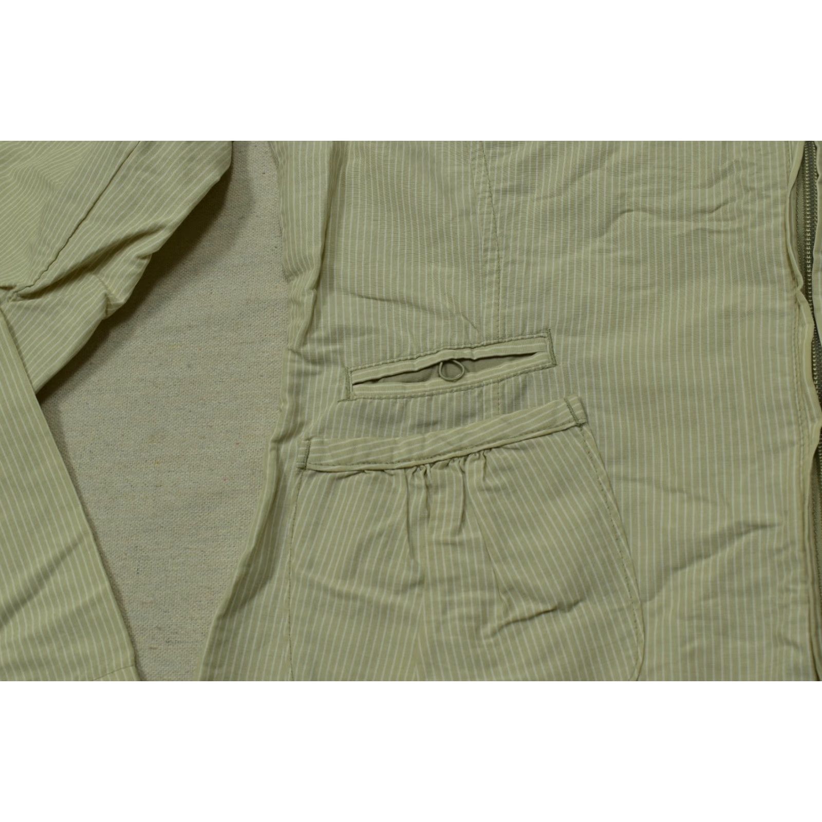 Vintage Columbia Jacket Beige Full Zip Womens M Cotton Blend Omni Shade Striped Basic Jacket Size M / US 6-8 / IT 42-44 - 5 Thumbnail