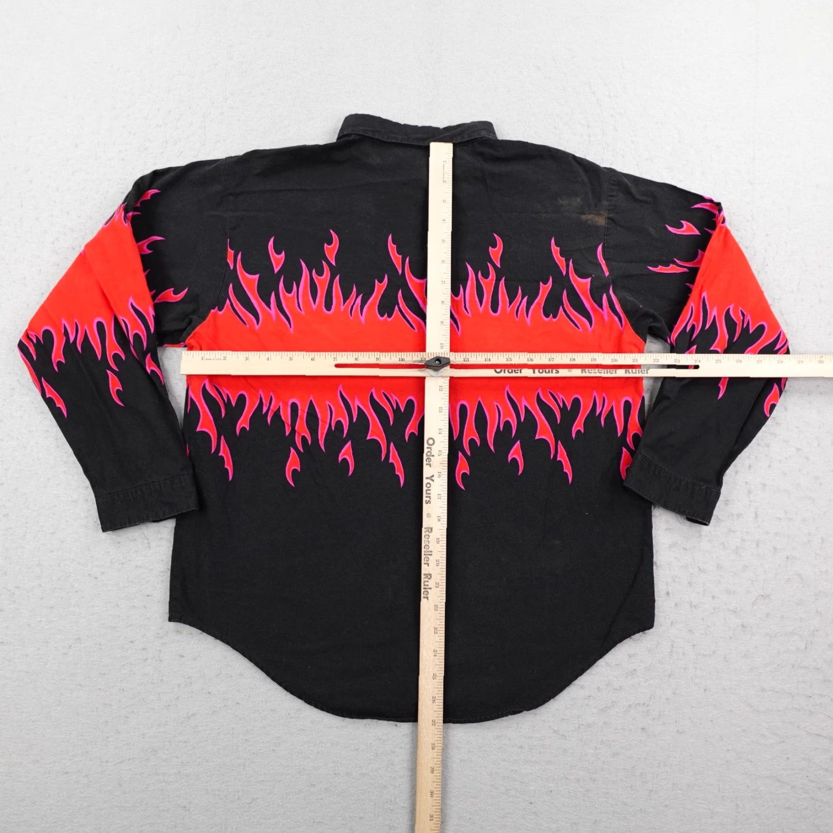 Brooks VINTAGE Brooks Dunn Shirt Womens Large Black Red Flames Western Panhandle Slim 2 Shirt Women Black Red Flames Western Panhandle Slim 2 Size L / US 10 / IT 46 - 7 Thumbnail