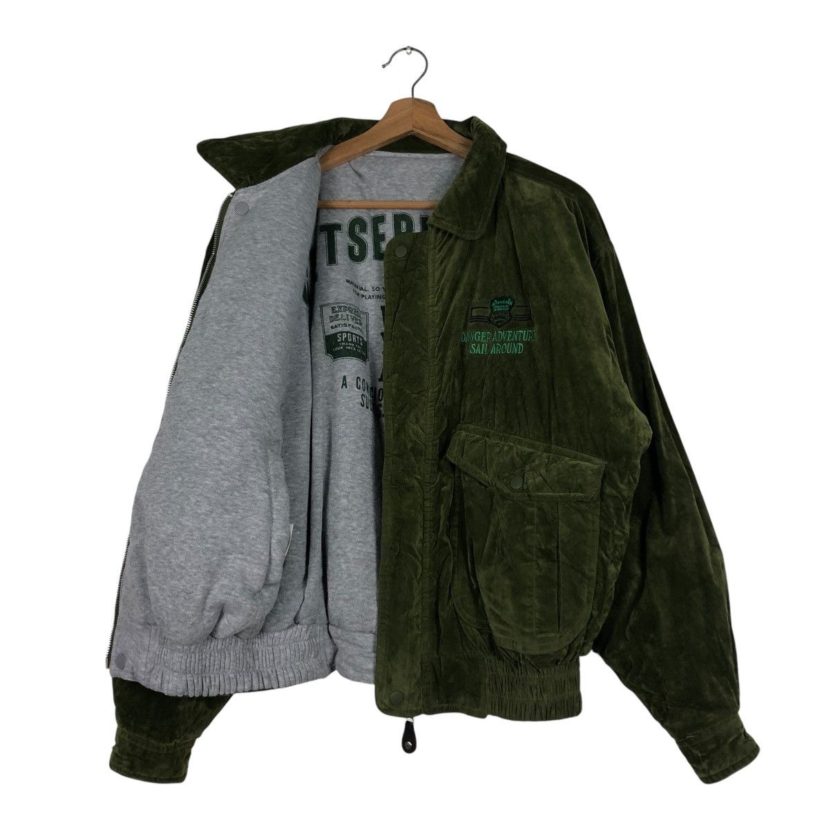 Japanese Brand VTG REVERSIBLE BOMBER JACKET VELVET DANGER SAIL ISSEYMIYAKE Size US M / EU 48-50 / 2 - 13 Thumbnail