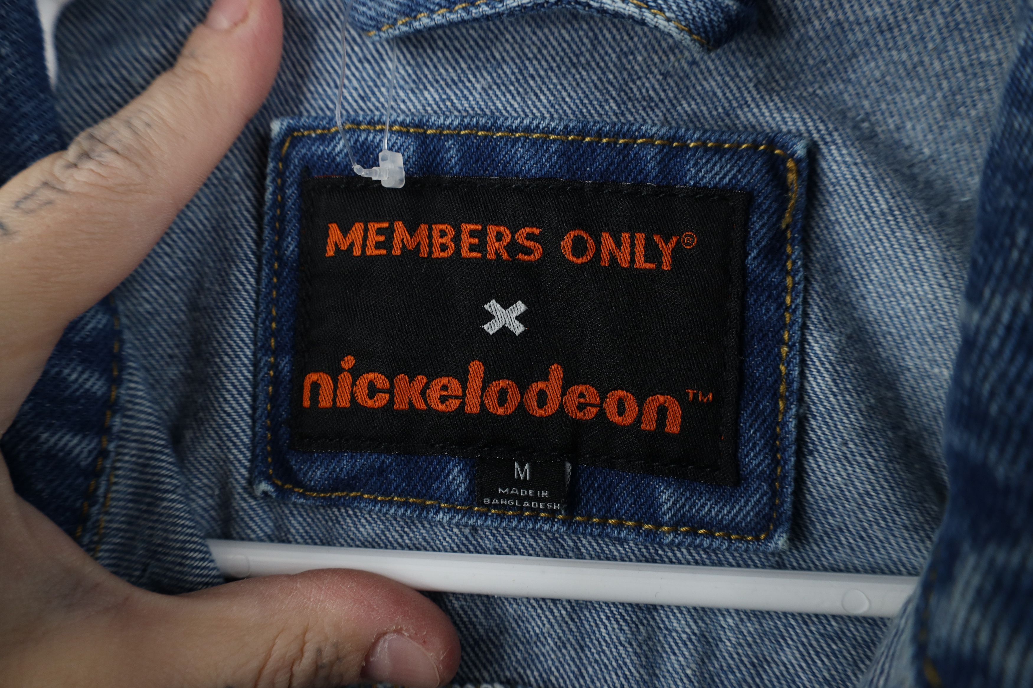 Vintage New Members Only x Nickelodeon Squarepants Denim Jacket Size US M / EU 48-50 / 2 - 9 Thumbnail