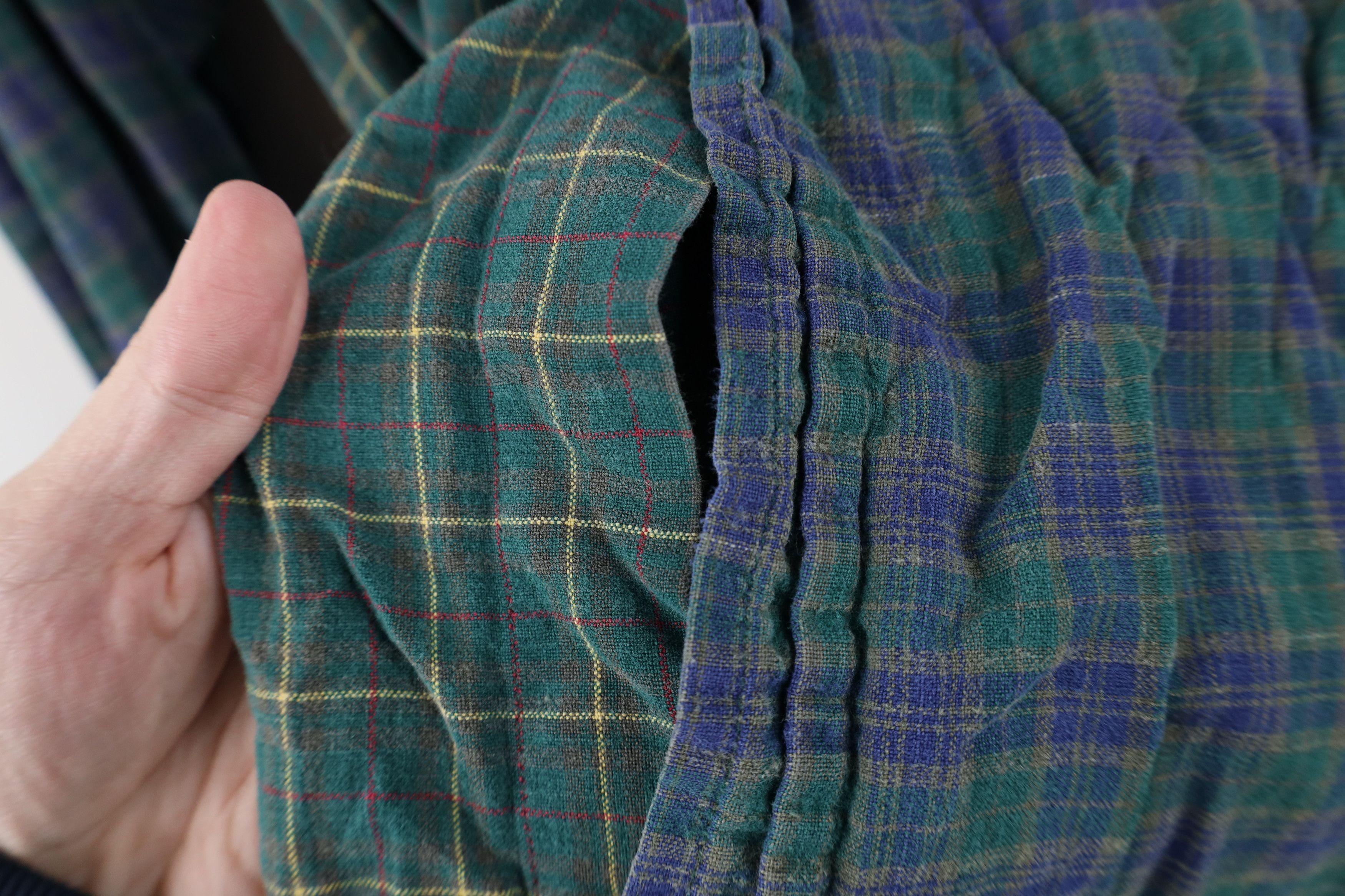 Vintage Vintage 90s Streetwear Cut and Sew Flannel Button Down Shirt Size US M / EU 48-50 / 2 - 5 Thumbnail