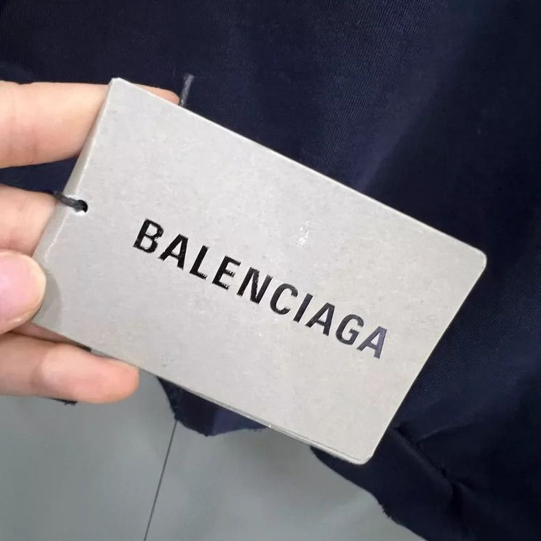 Balenciaga Balenciaga Dark blue letter printed hoodie Size US M / EU 48-50 / 2 - 4 Thumbnail