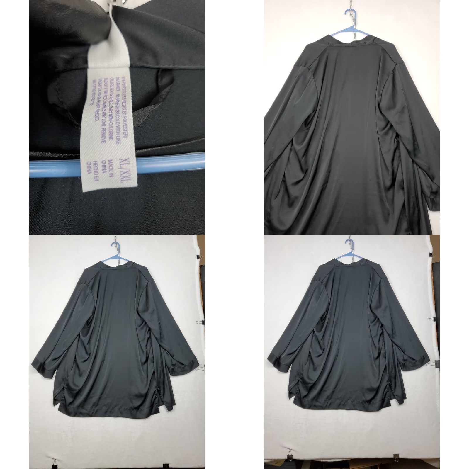 Vintage VINTAGE Stars Above Black Sheer Robe Womens XL/XXL Intimate Sleepwear Wrap Sexy Lingerie Size ONE SIZE - 8 Thumbnail