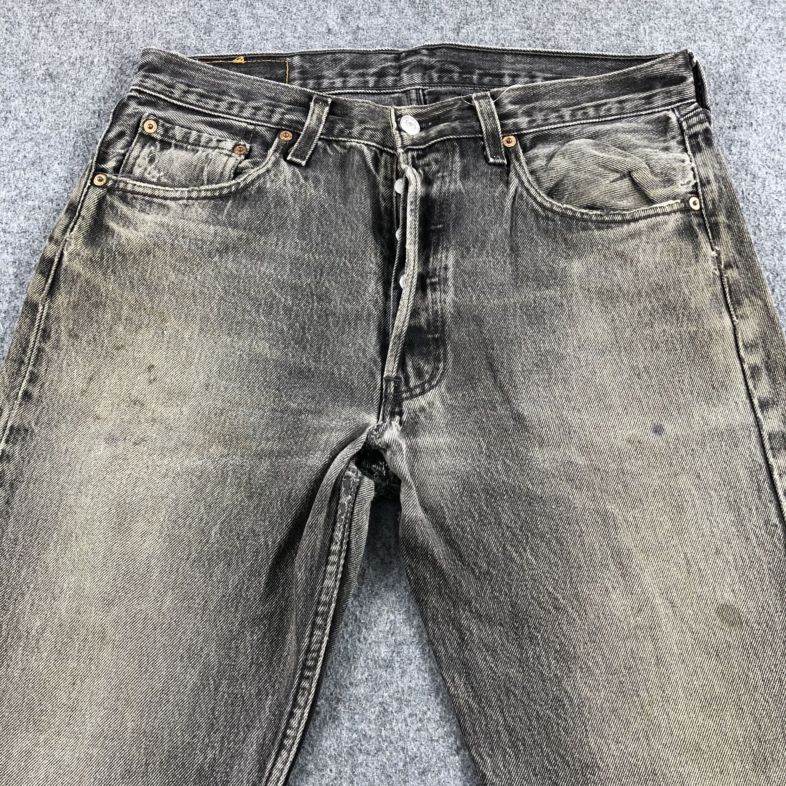 Levi's 90s Vintage Distress Levis 501 Jeans-J1479 Size US 33 - 3 Thumbnail