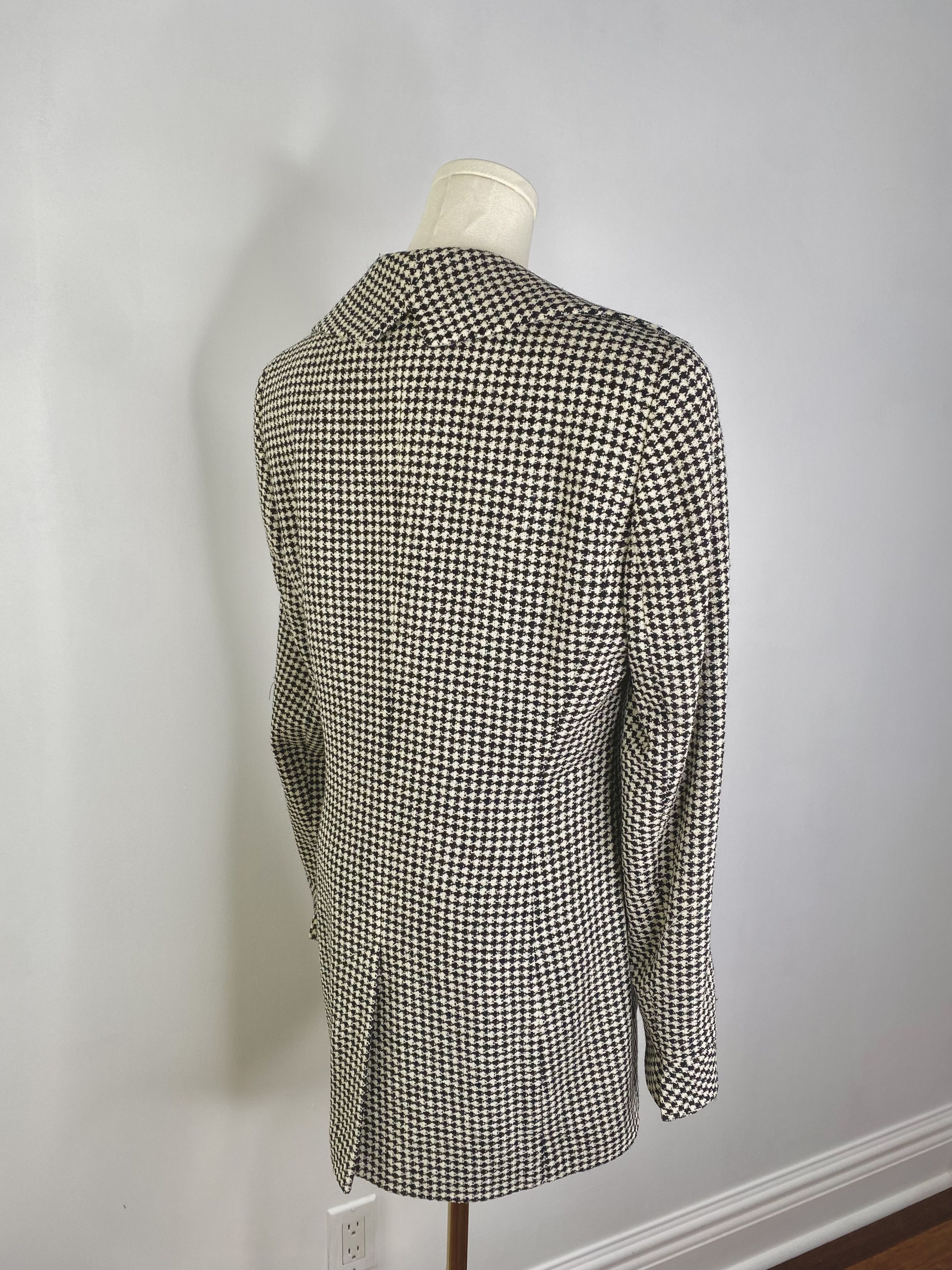Louis Feraud Louis Feraud - Designer Houndstooth Blazer Size M / US 6-8 / IT 42-44 - 5 Thumbnail