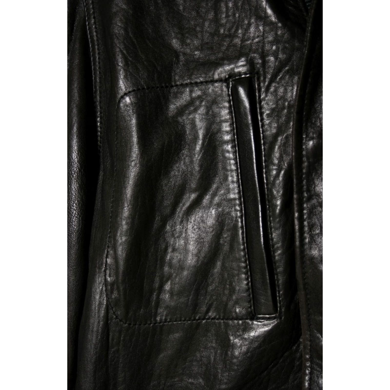 Andrew Marc ANDREW MARC Leather Jacket Mens S Black Insulated Lined Removable Shearling Collar Biker Zip Snap Winter Fall Size US S / EU 44-46 / 1 - 5 Thumbnail