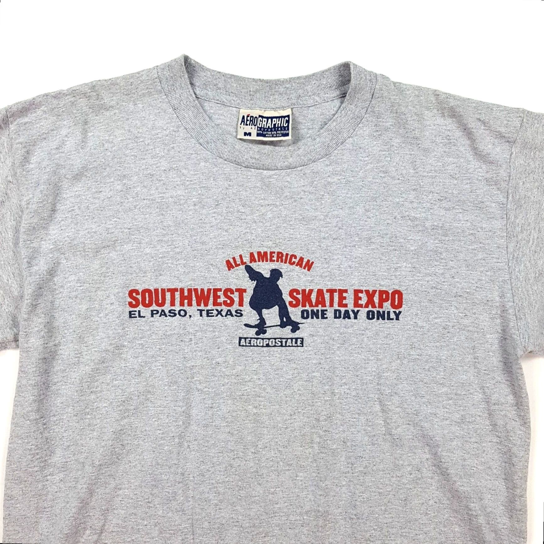 Aeropostale VINTAGE Aeropostale Skateboarding Skate Expo USA Size M Gray T Shirt Size US M / EU 48-50 / 2 - 2 Thumbnail