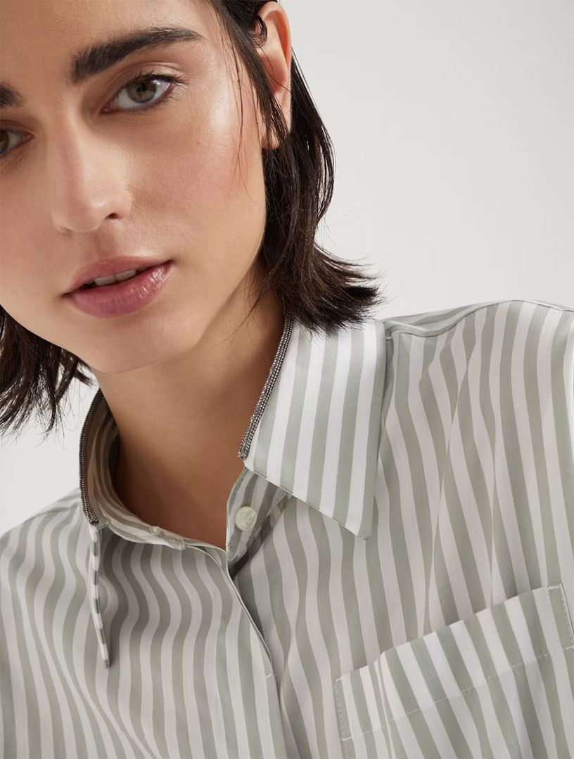 Brunello Cucinelli o1la1rc1a0425 Blouse in Green Size S / US 4 / IT 40 - 5 Thumbnail