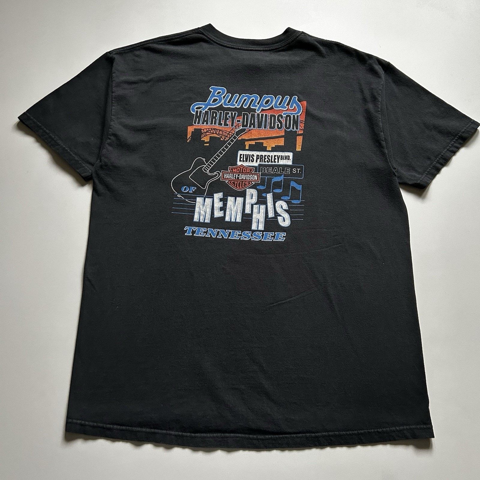 Harley Davidson Vintage Harley Davidson Pocket T-Shirt XL Faded Black Y2K Size US XL / EU 56 / 4 - 1 Thumbnail