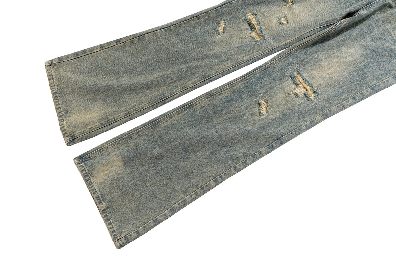 Japanese Brand × Vintage Washed Distressed Holes Flare jeans Size US 31 - 7 Thumbnail