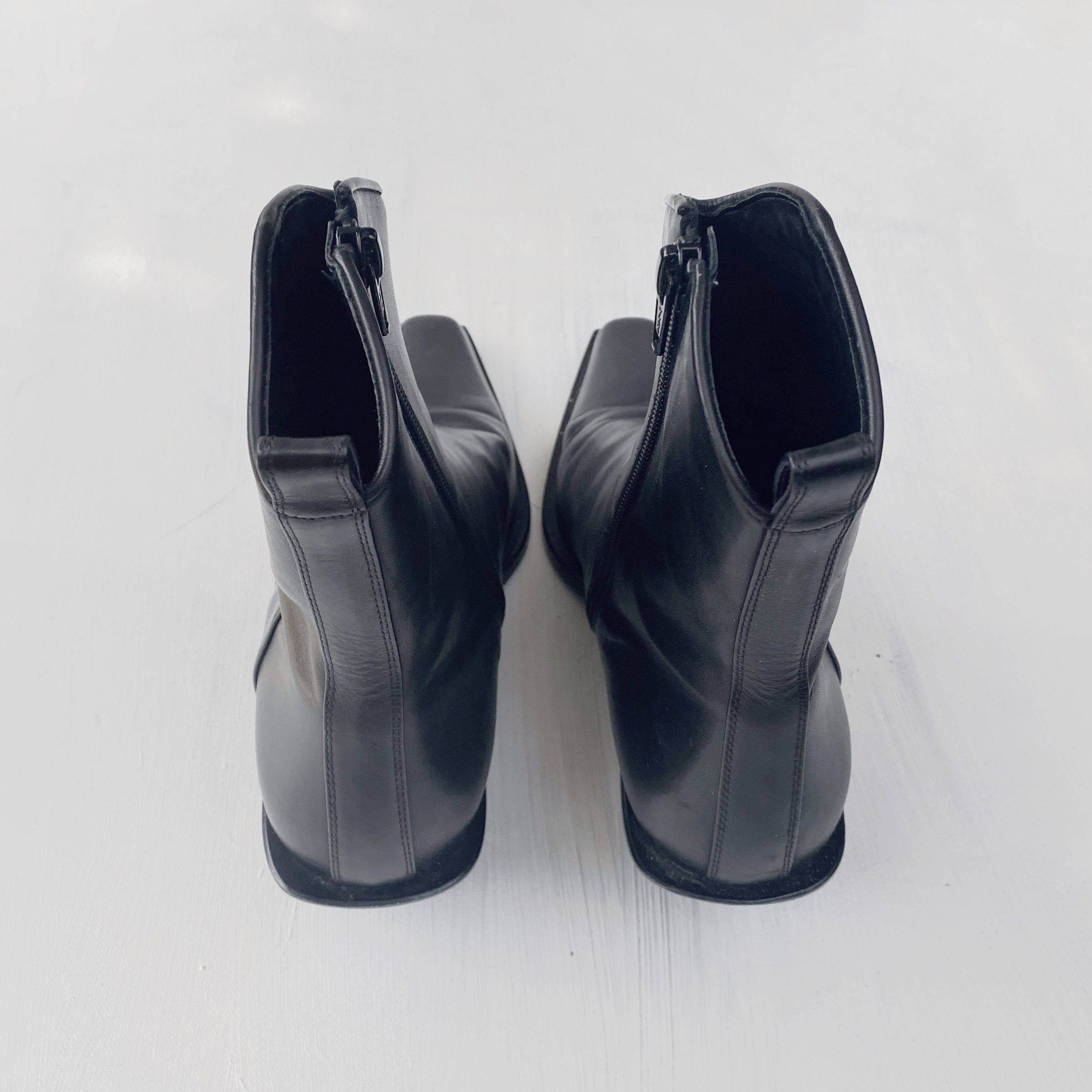 Black Ann Demeulemeester Heeled Western Ankle Boots
