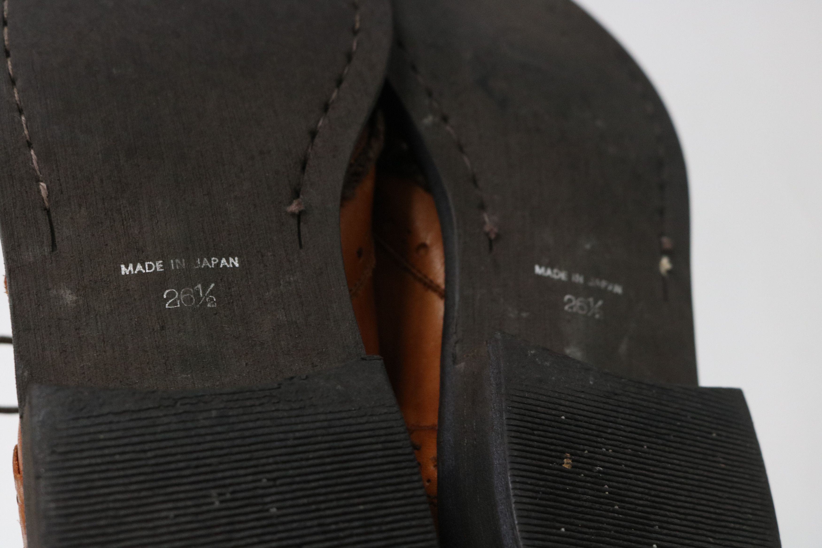 Japanese Brand WHOOP DE DOO Leather Wingtip Shoes Size US 8.5 / EU 41-42 - 8 Thumbnail