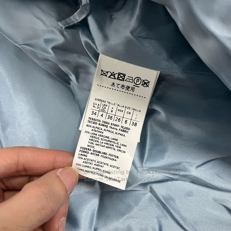 Max Mara Max Mara Alpaca Wool Baby Blue Overcoat Size XS / US 0-2 / IT 36-38 - 6 Thumbnail