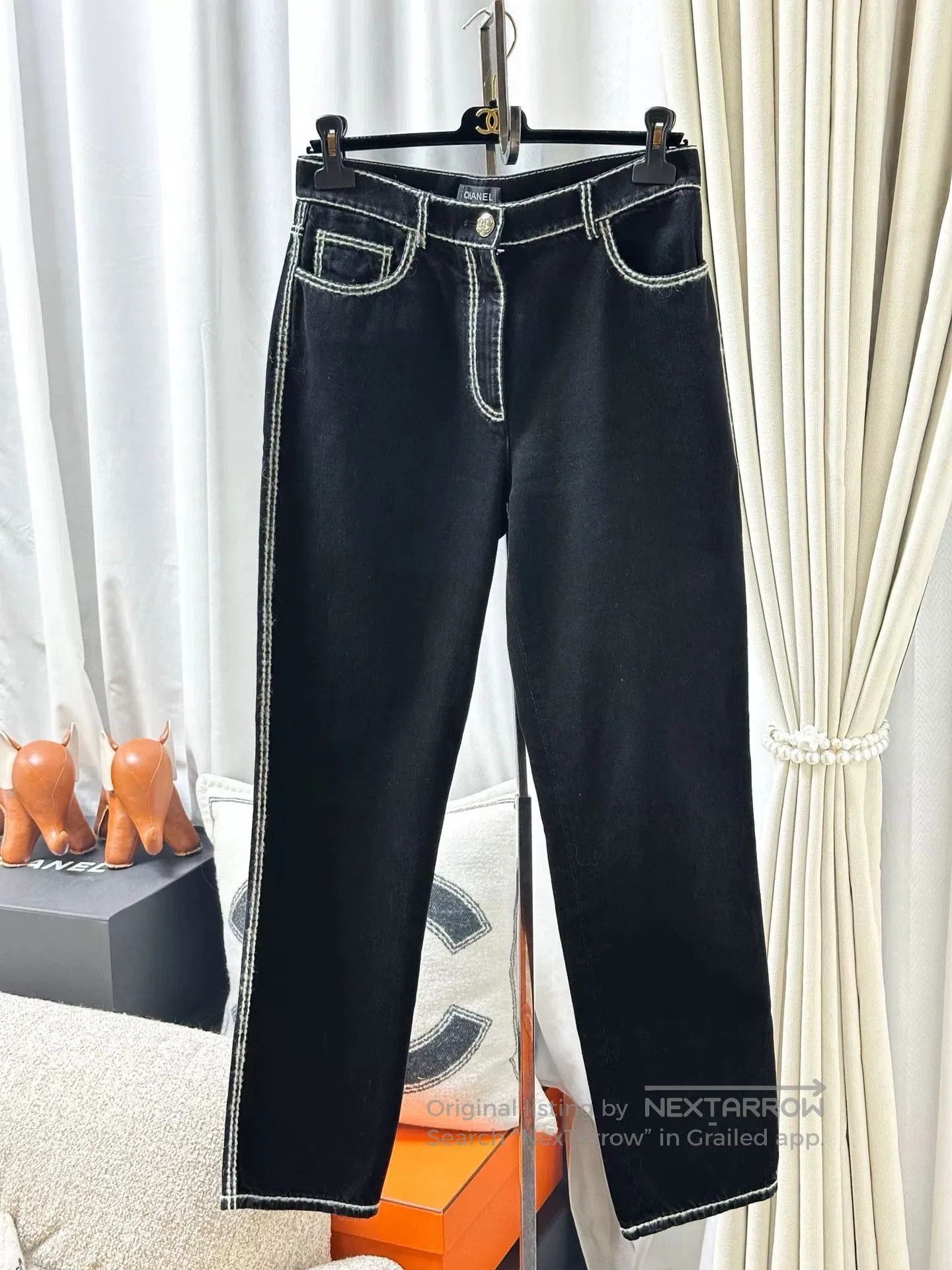 Chanel Chanel Coco Neige Wide-Leg Pants Black. Size US 38 / EU 54 - 1 Thumbnail