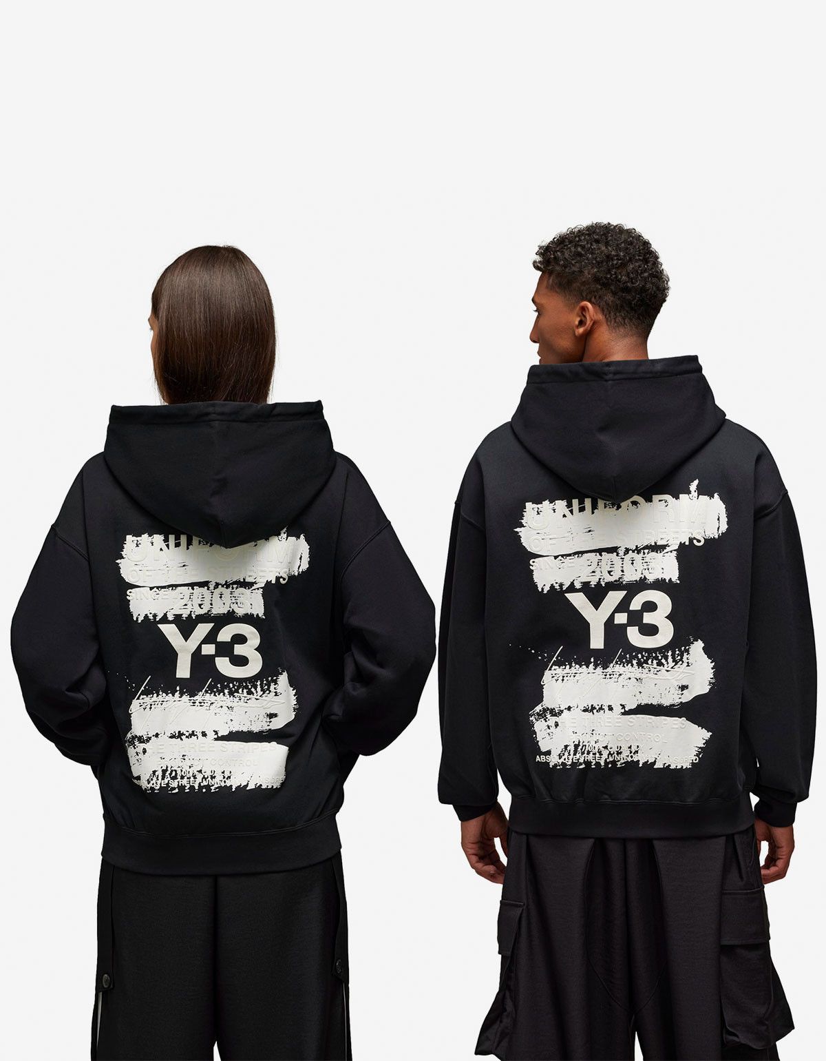 Y-3 Y-3 Black Graphic Print Hoodie Size US S / EU 44-46 / 1 - 10 Thumbnail