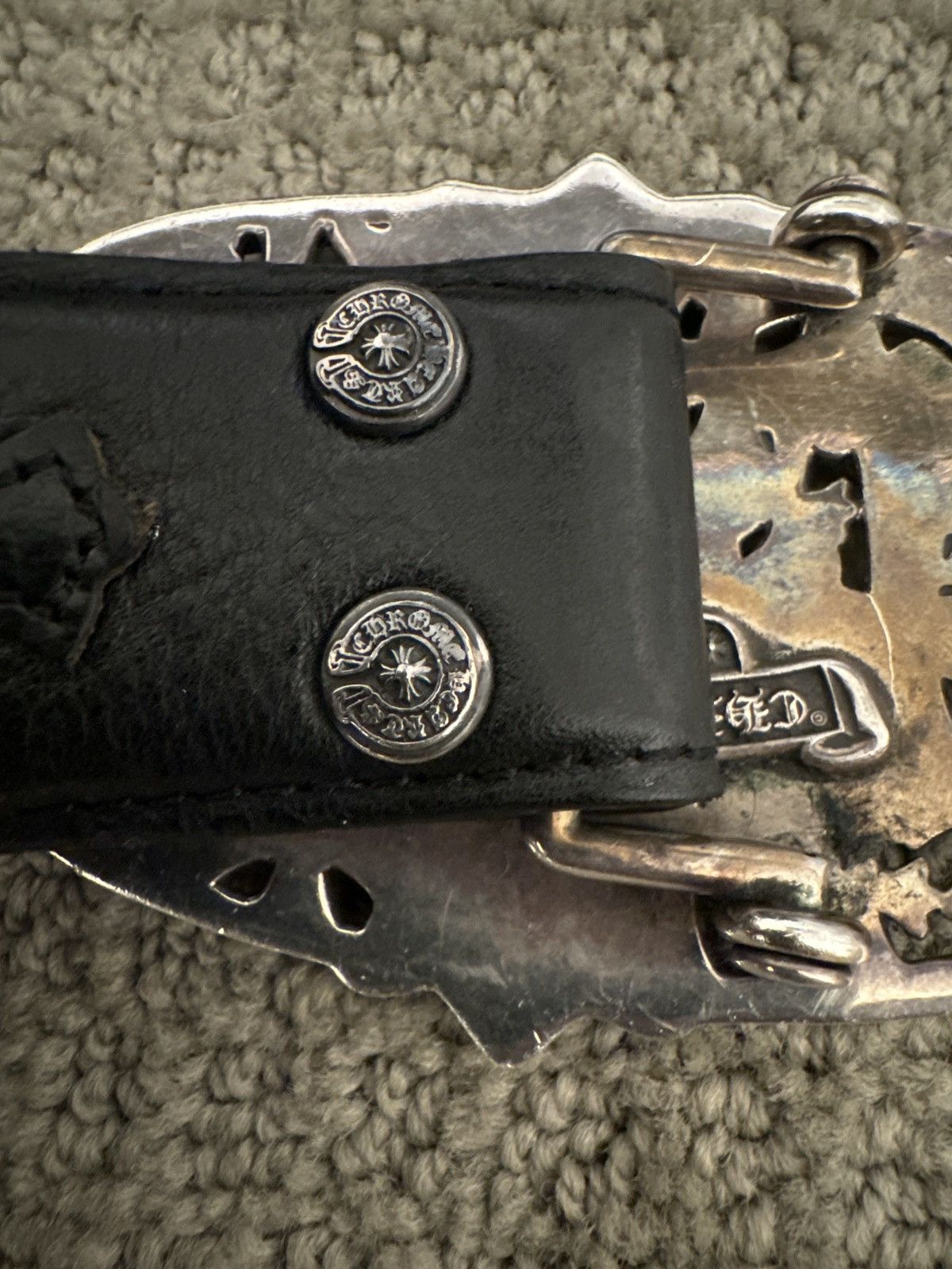 Chrome Hearts Chrome heart “CEMETERY” belt Size 36 - 8 Thumbnail