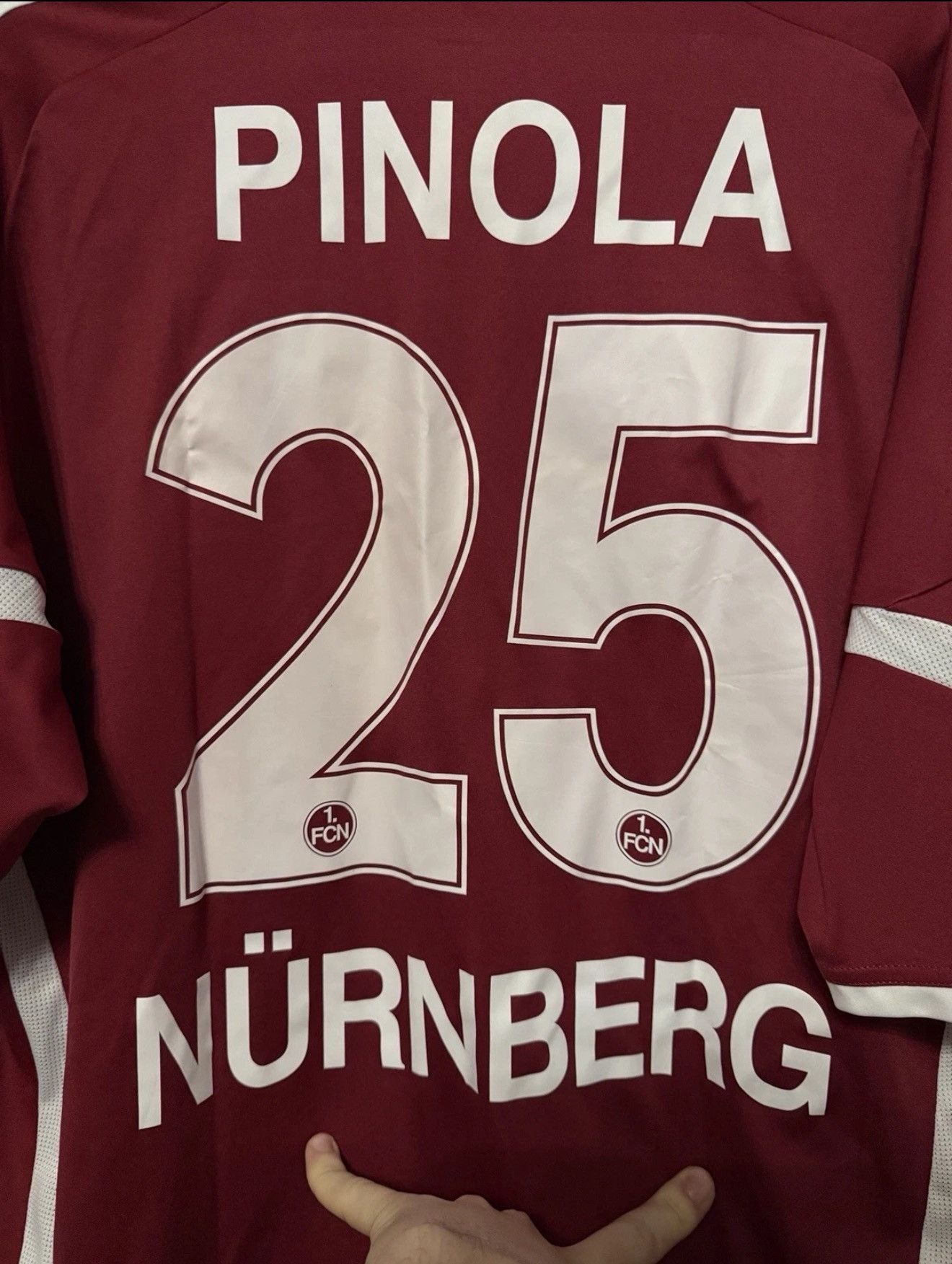 Adidas Adidas Nurnberg PINOLA #25 09/10 Jersey Home Football Shirt Size US XL / EU 56 / 4 - 11 Thumbnail