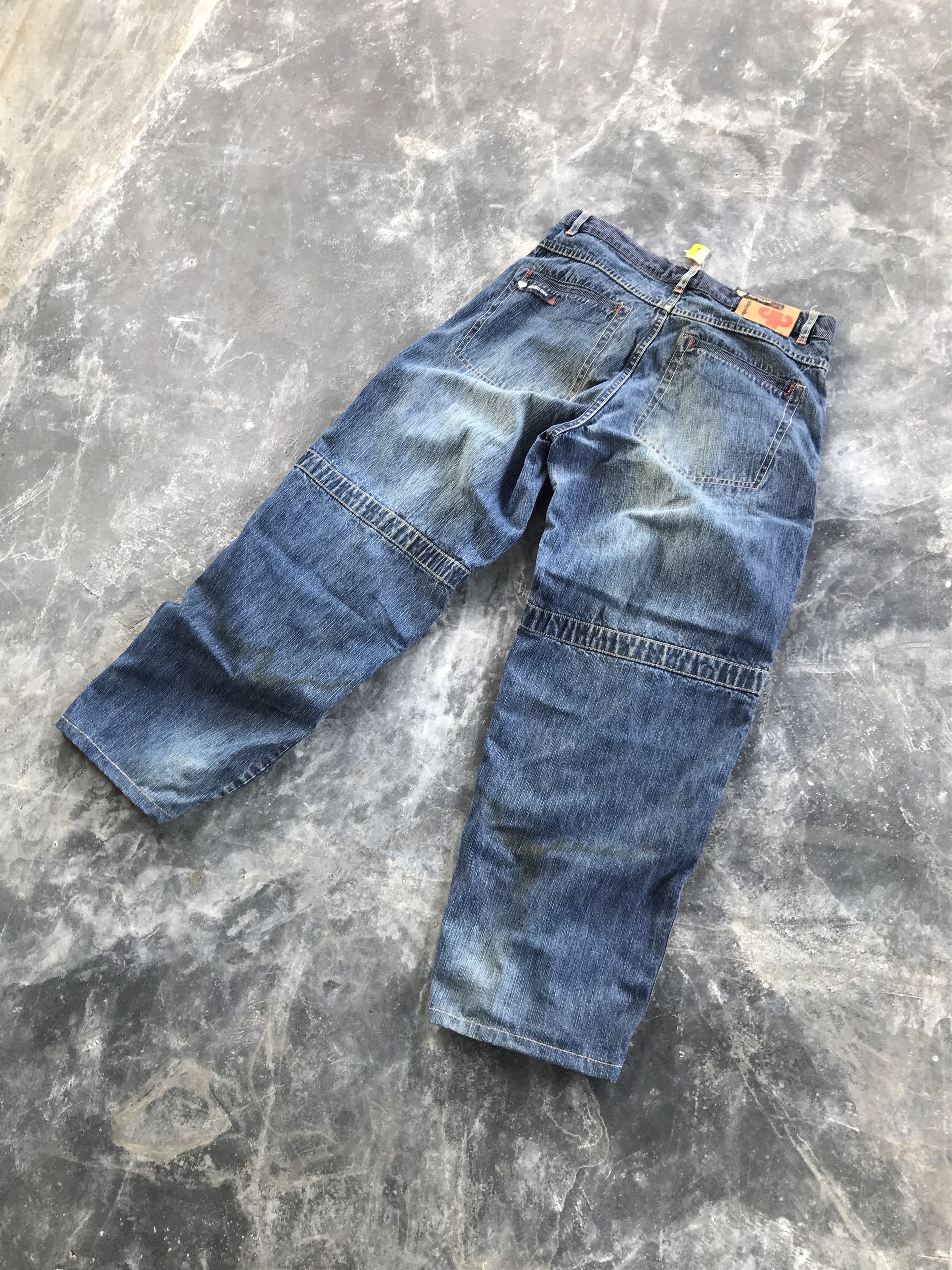 Pelle Pelle RARE Y2K Pelle Pelle Patchwork Baggy Jeans Size US 36 / EU 52 - 1 Thumbnail