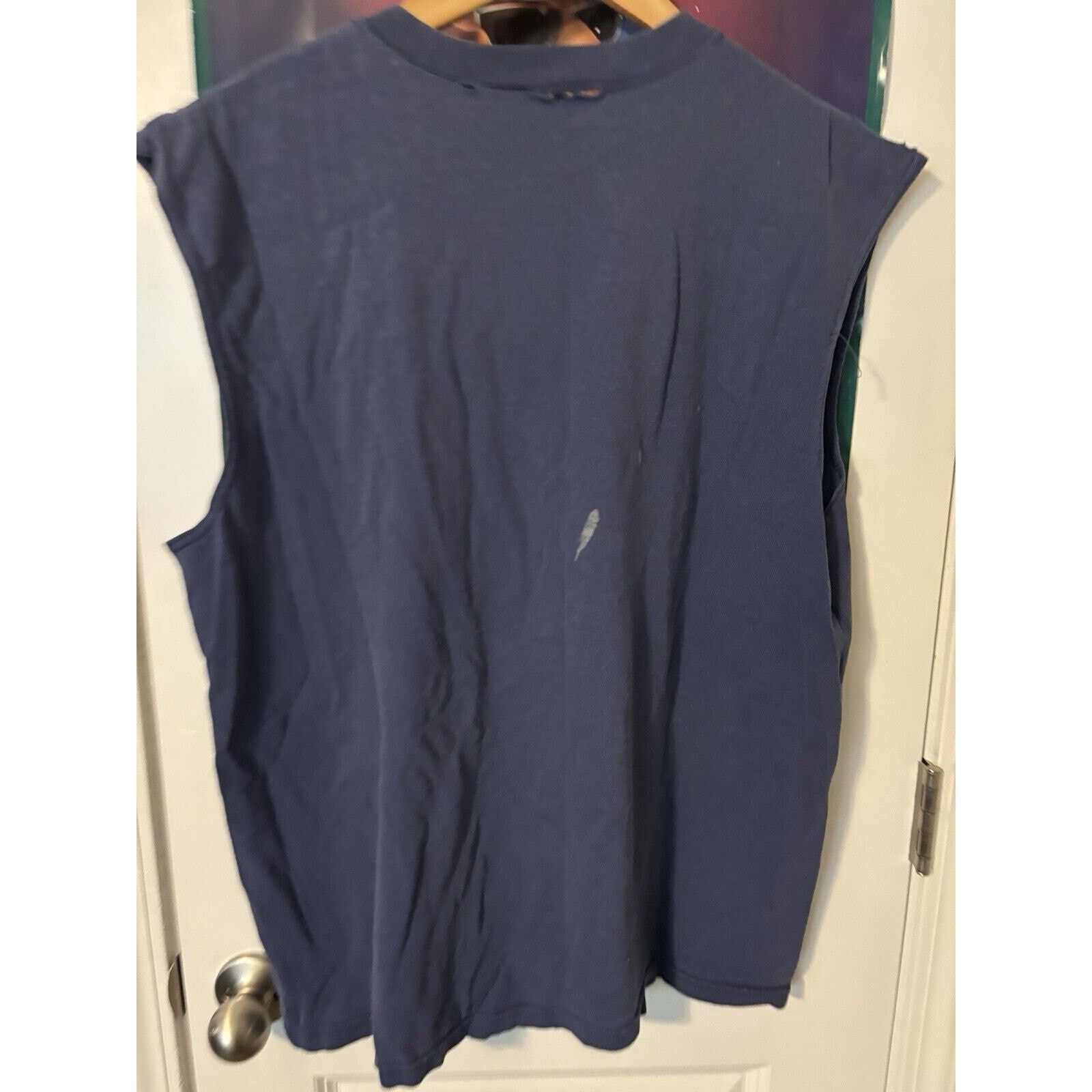 Nike Vintage y2k faded sleeveless blue nike plain check shirt Size US L / EU 52-54 / 3 - 3 Thumbnail