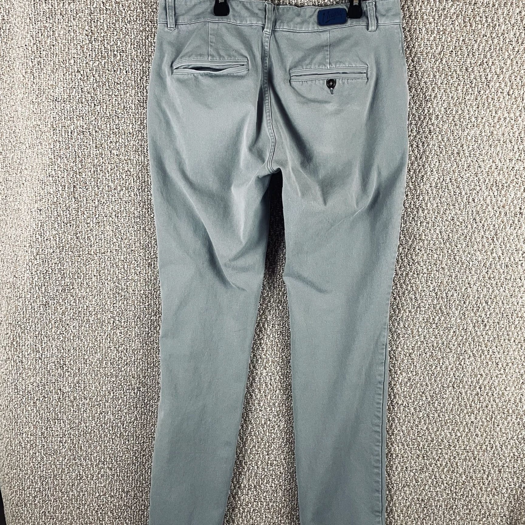 Vintage Mugsy Jeans Men 33x32 Gray Damon’s Stretch Chino Preppy Straight Classic Comfort Zip Inseam 30 in Regular Cotton Blend Fall Spring Summer Winter Men Size US 33 - 5 Thumbnail