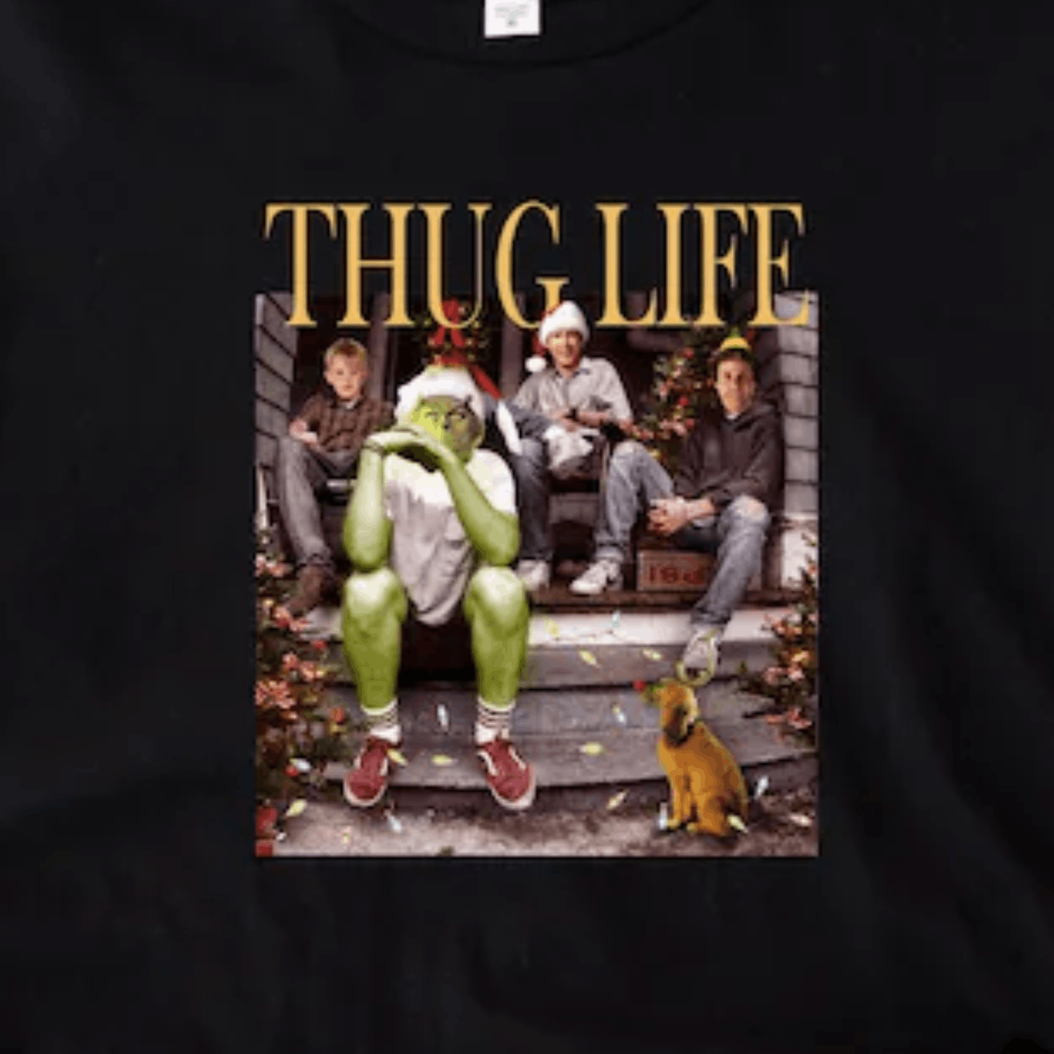 Vintage Thug Life Christmas Movie Shirt, Christmas Friends Shirt Size US L / EU 52-54 / 3 - 2 Thumbnail