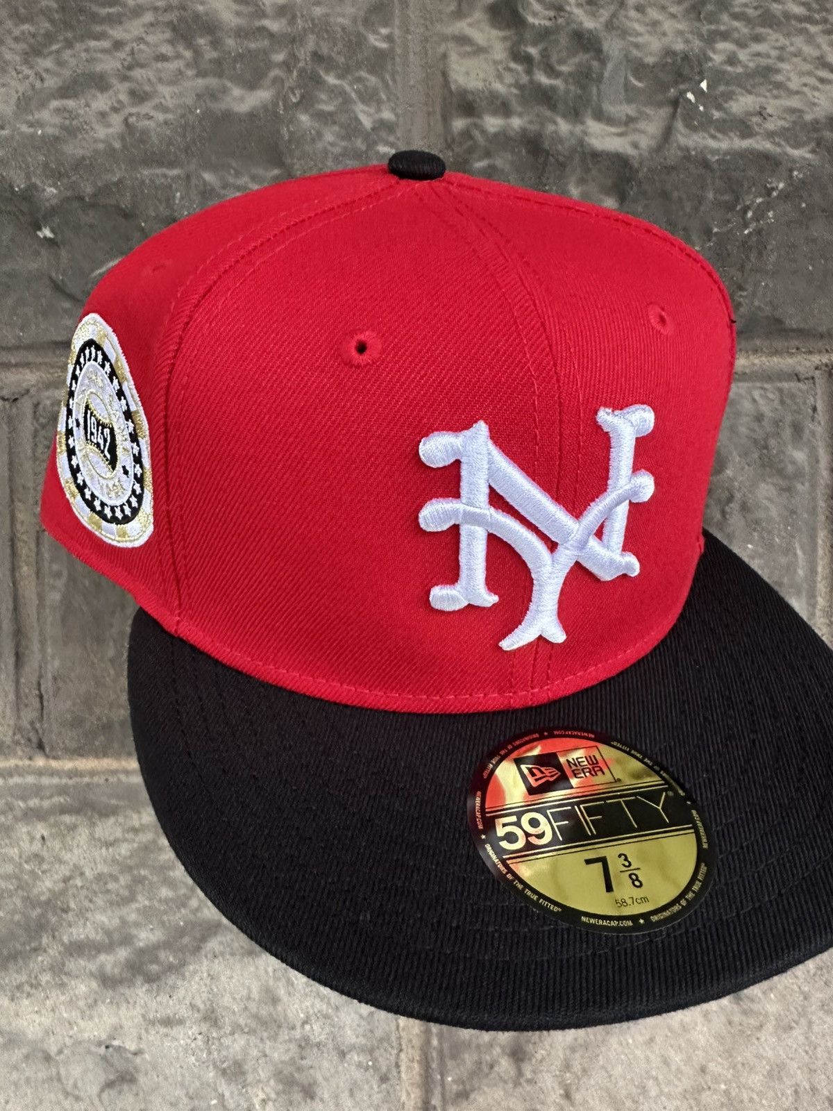 MLB × New Era × Supreme 7 3/8 CHAMPAGNE NEW YORK GIANTS 1942 ALL STAR GAME PATCH HAT Size ONE SIZE - 1 Thumbnail