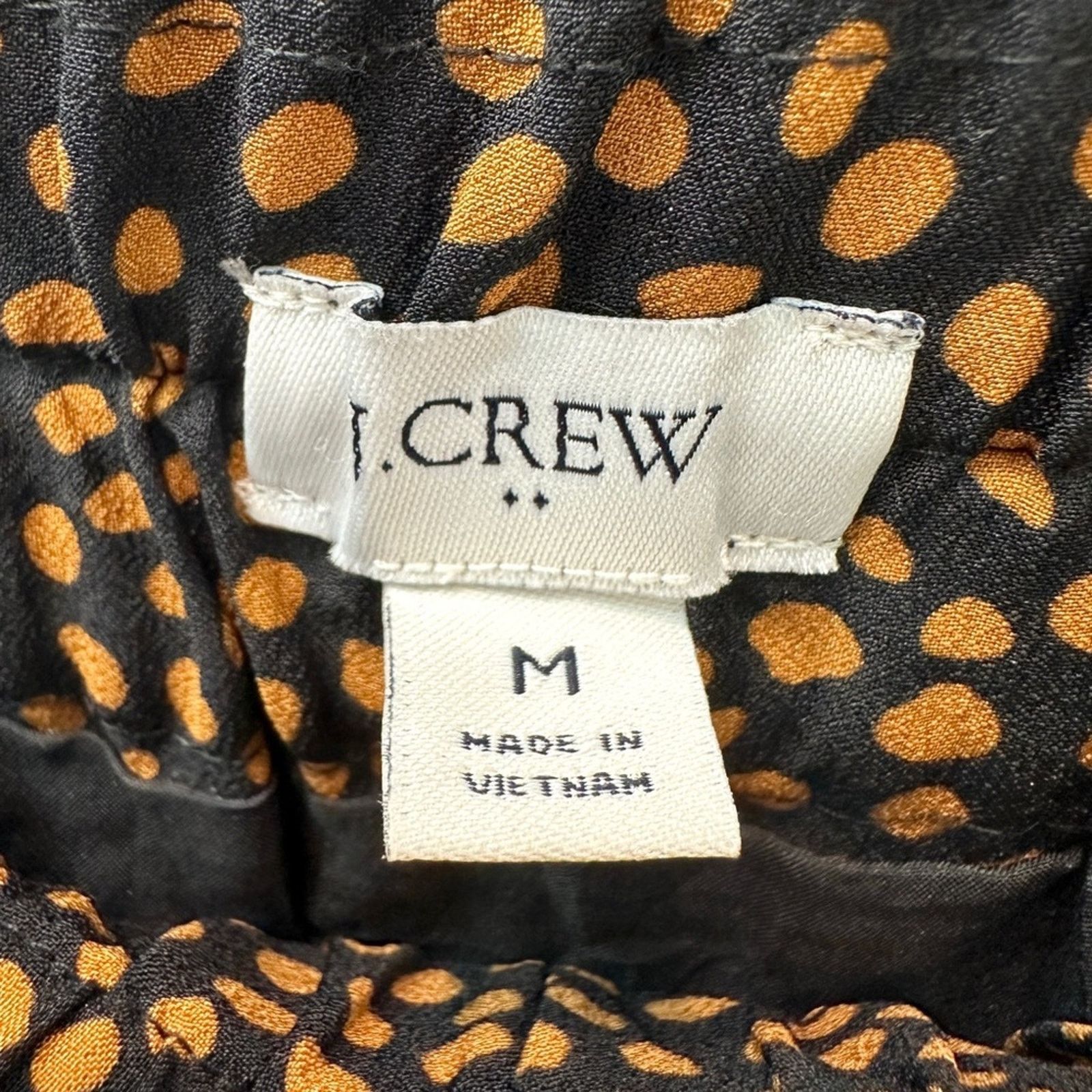 J.Crew J.CREW | Black Gold Polka Dot Classic Side Slit Midi Skirt Size 30" / US 8 / IT 44 - 5 Thumbnail