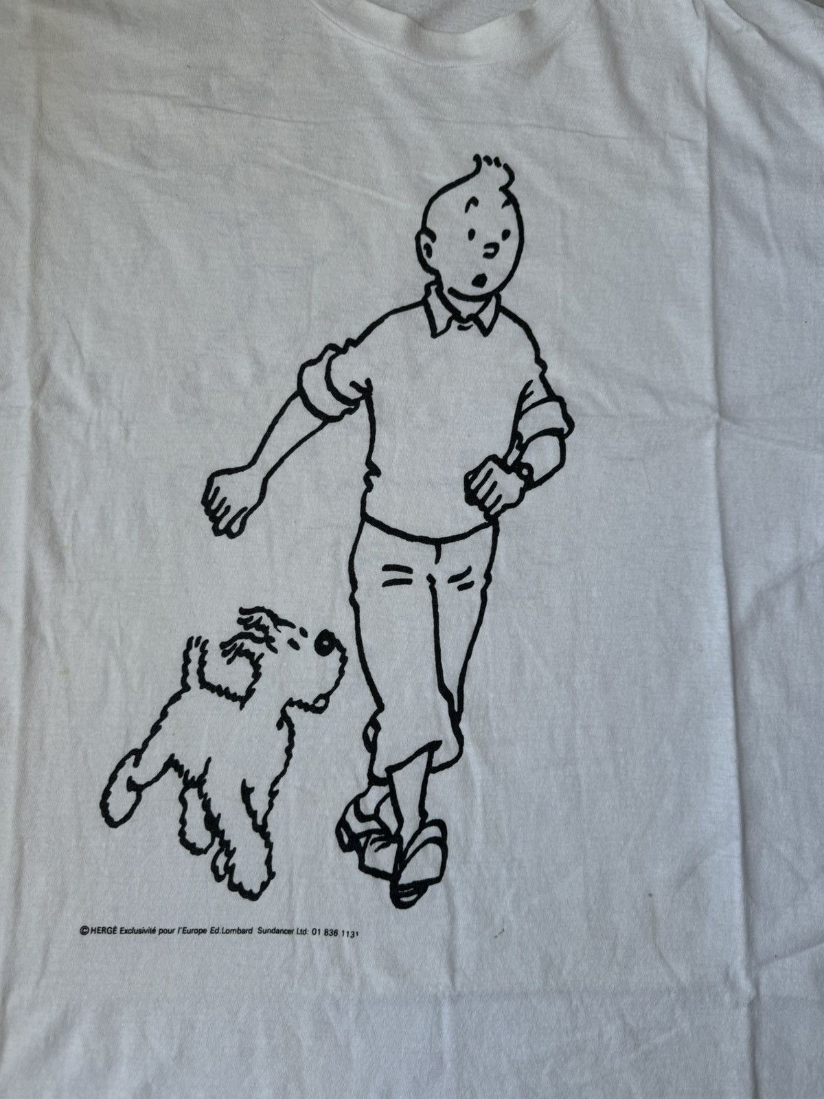Cartoon Network 90s Vintage Tintin & Snowy Graphic Tee Classic Comics Size US XXL / EU 58 / 5 - 4 Thumbnail