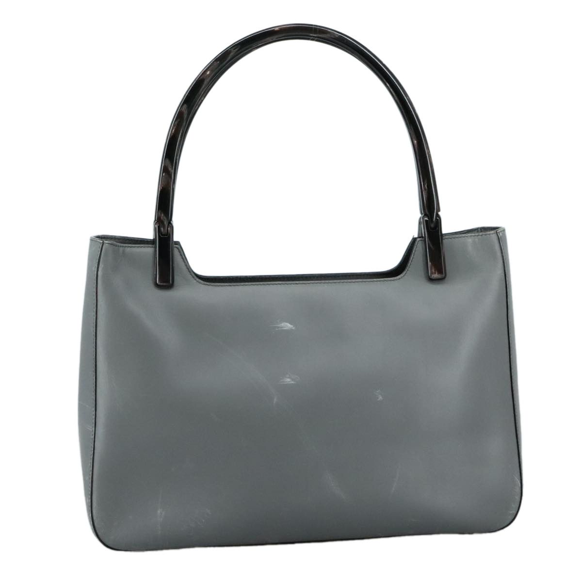 Prada Grey Leather Tote Bag (Pre-Owned) Size ONE SIZE - 1 Thumbnail