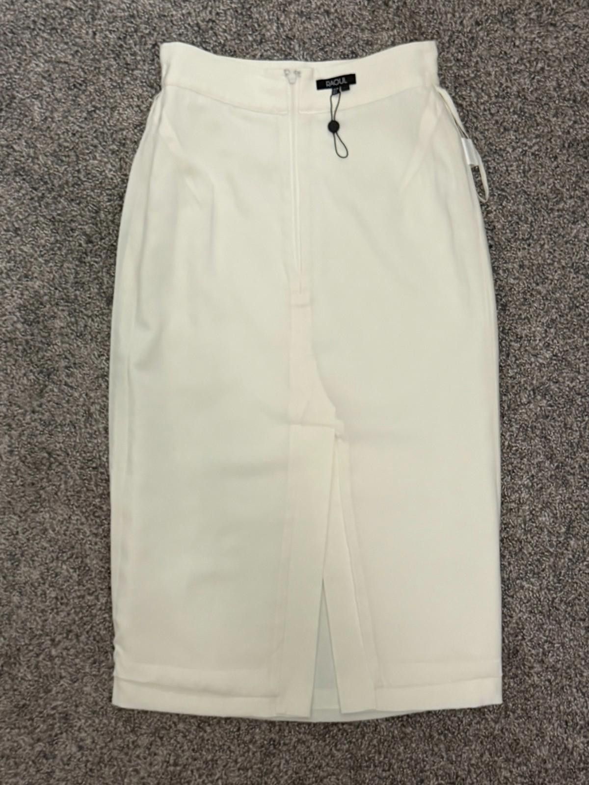 Other RAOUL Pencil Skirt with Back Slit in Ivory (US 2) Size 26" / US 2 / IT 38 - 7 Thumbnail