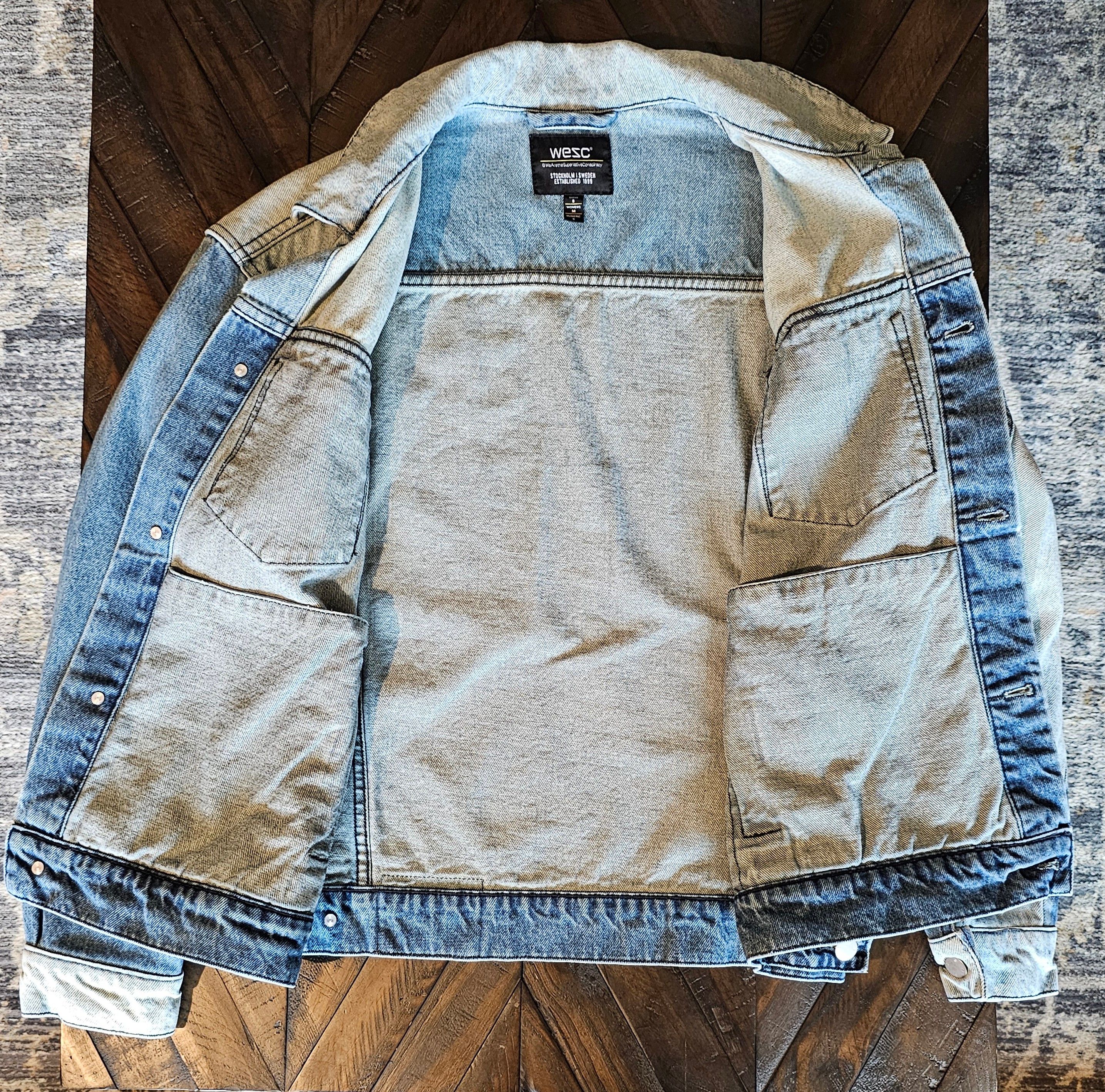 WeSC WeSC Denim Jacket Indigo Block Size S UNISEX EUC Streetwear Size US S / EU 44-46 / 1 - 7 Thumbnail